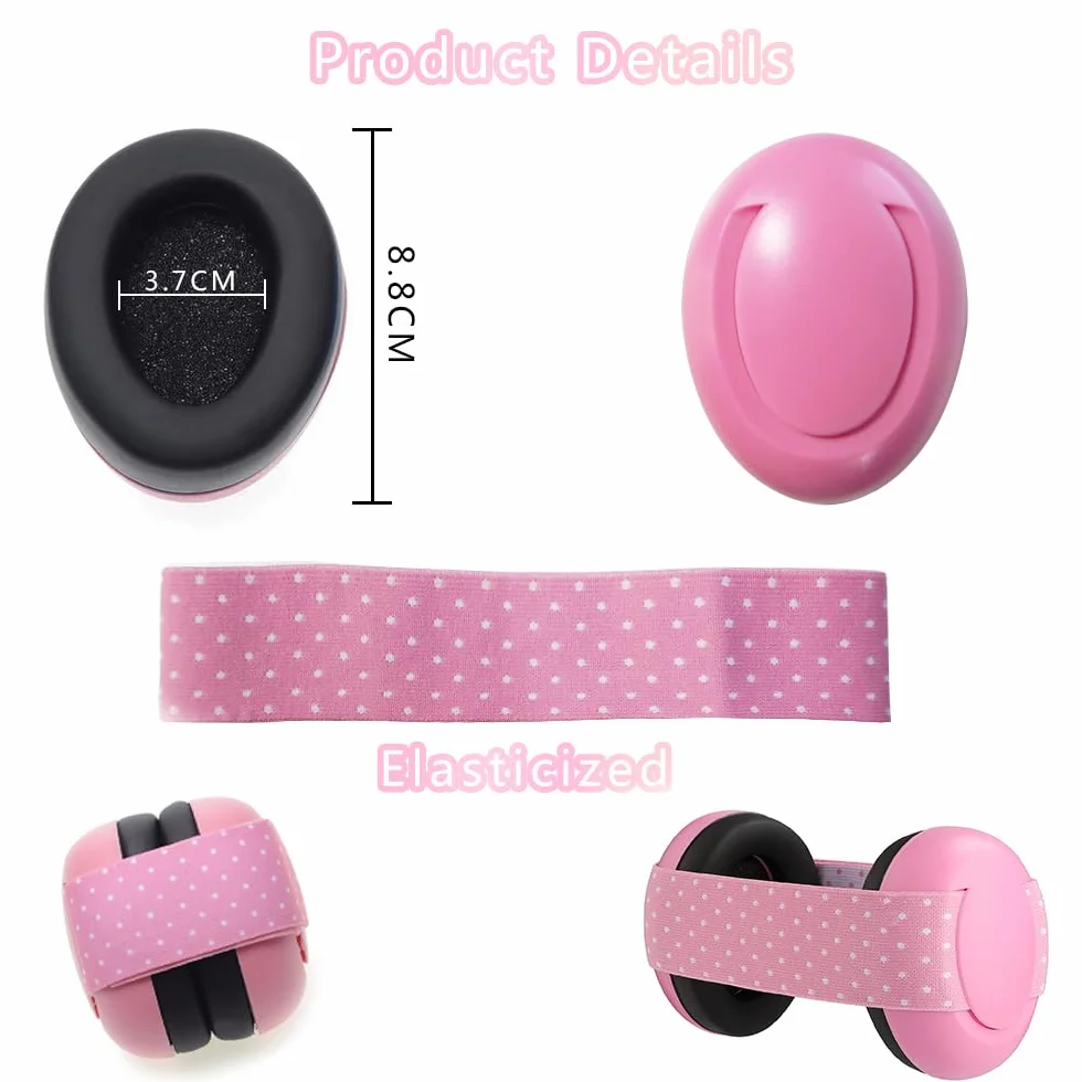 Jiahuade Cuffie Neonato Antirumore,Cuffie Protezione Udito Bambini,Cuffie per Concerti Bambini,Cuffie di Sicurezza,Protezione dell'udito per Bambini,Protezione Acustica per Bambini