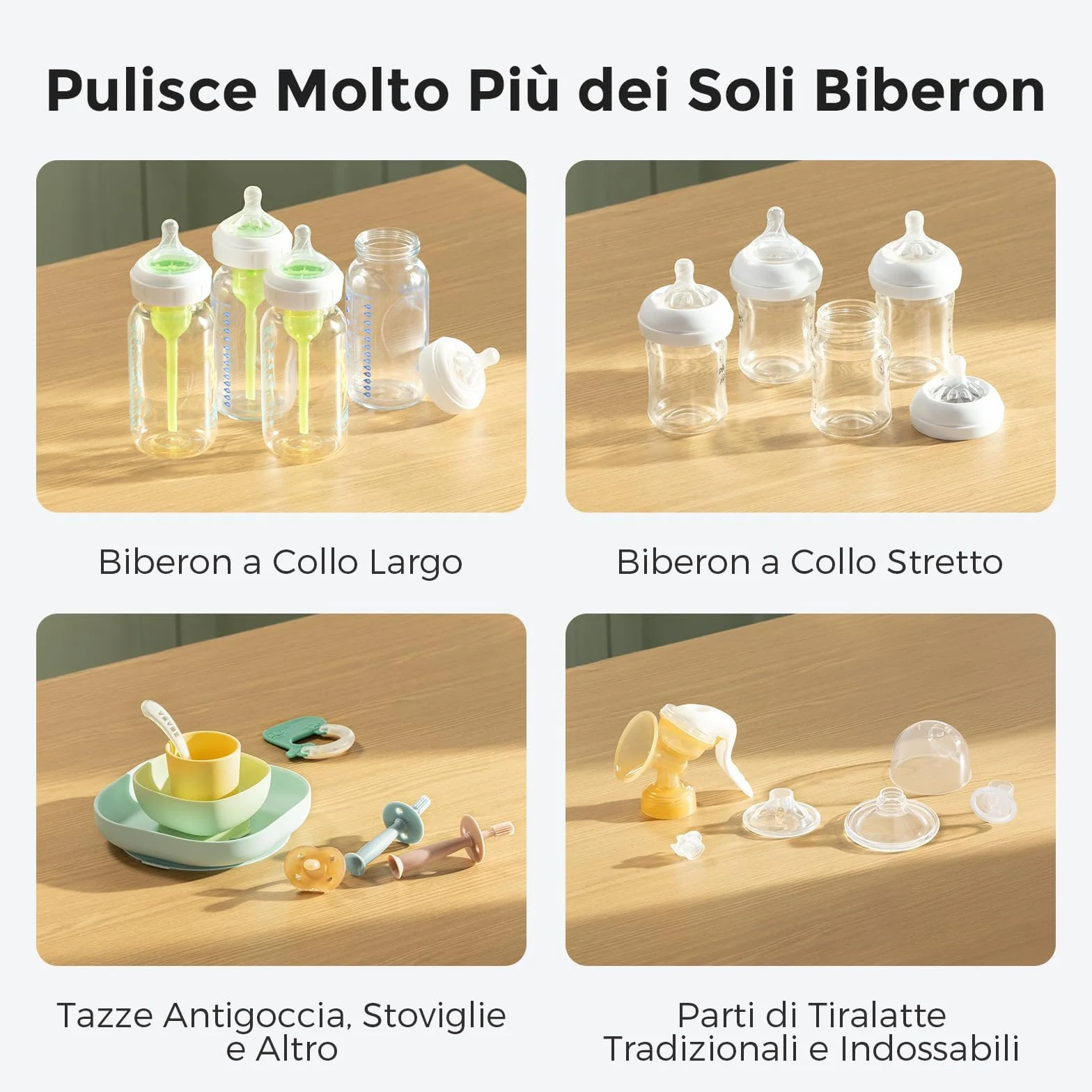 Momcozy KleanPal Pro Lavabiberon elettrico per biberon 3-in-1: lavaggio, sterilizzazione e asciugatura per biberon, parti del tiralatte, tettarelle – Dispositivo all-in-one per la cura del neonato