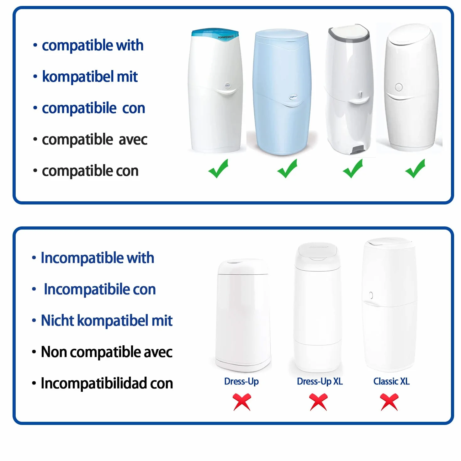 Ricarica compatibile Angelcare Maialino Foppapedretti Litter Locker II 4 sztuki