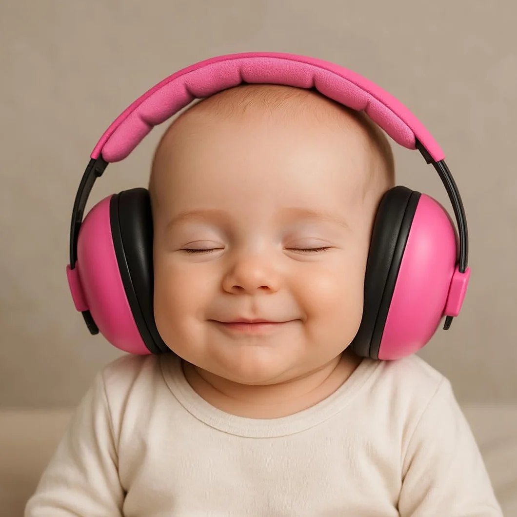 ESTRO Cuffie Neonato Antirumore Insonorizzate - Cuffie Antirumore Bambini Protezione Acustica Bambini Protezione dell’Udito Neonato EM1