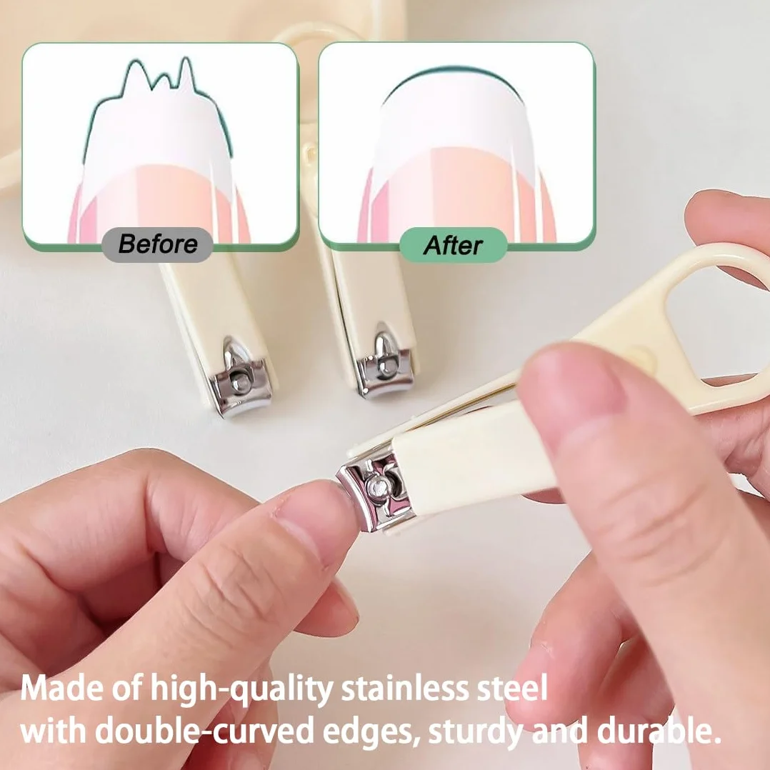 GXGM 2 Pezzi Tagliaunghie per Neonati e Bambini Tagliaunghie In Acciaio Inossidabile Di Alta Qualità Design Della Lama Curva Sharp Non Danneggia L'Armatura Cura delle Unghie e Manicure