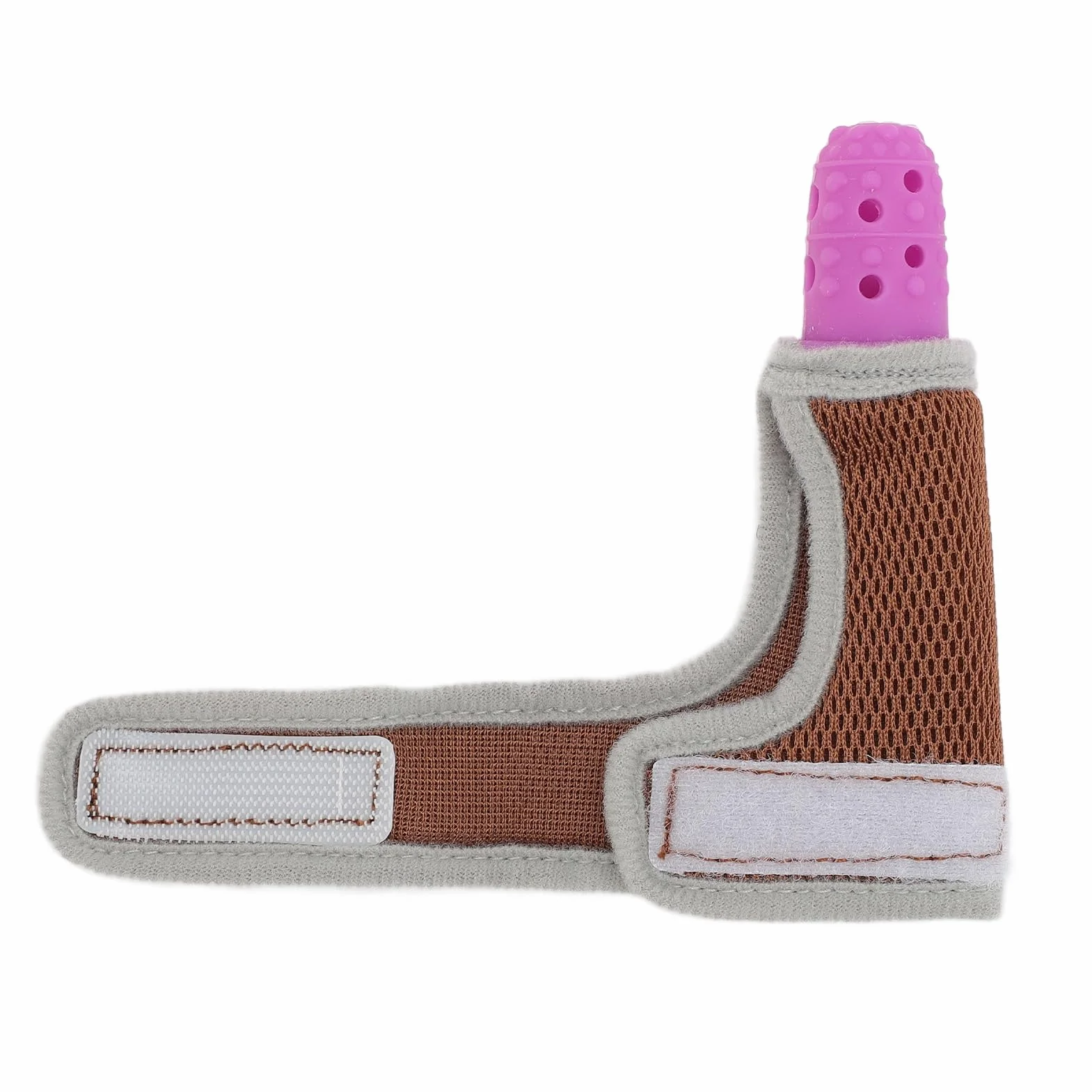 Dispositivo Per Succhiare il Pollice Per Bambini, Protezione Per le Dita in Silicone, Rete Traspirante, Trattamento Per Succhiare il Pollice Regolabile, 7M10Y, Blu, Con (PURPLE)