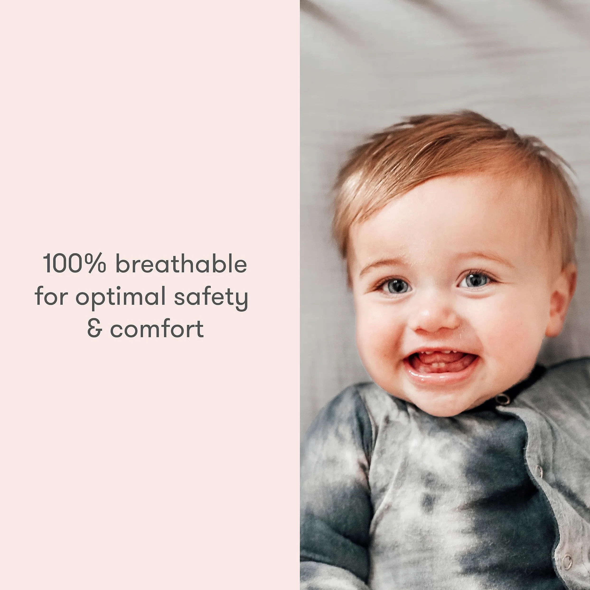 Newton Baby Lenzuola per culla biologiche (confezione da 2) - 100% traspirante e ultra morbida, 100% mussola di cotone biologico, colore rosa alba, adatte a tutte le culle standard