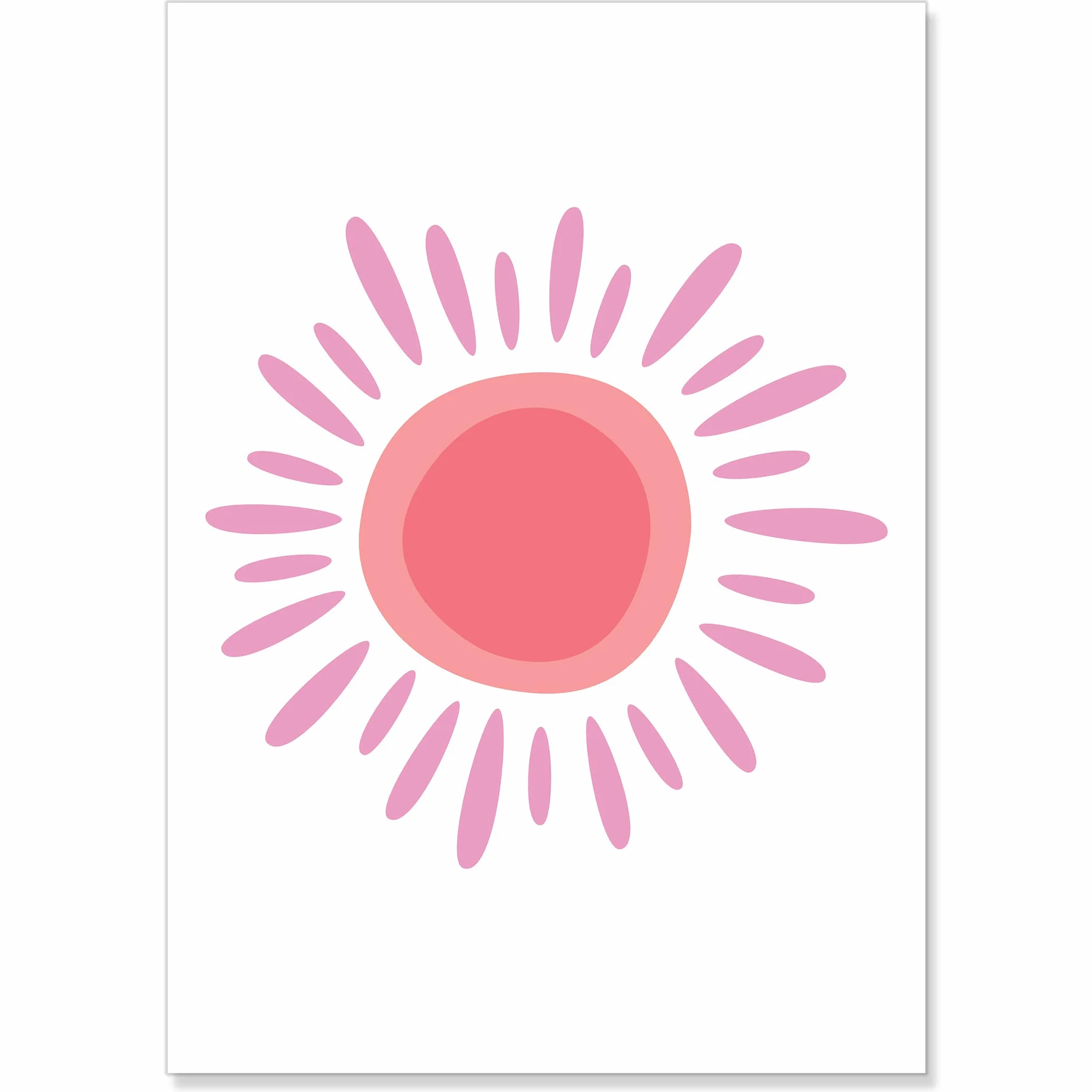 PREMYO Quadri per Camera Bambini - Set di Poster Alfabeto ABC Rosa - Stampe da Parete Decorazione Cameretta Neonato A4