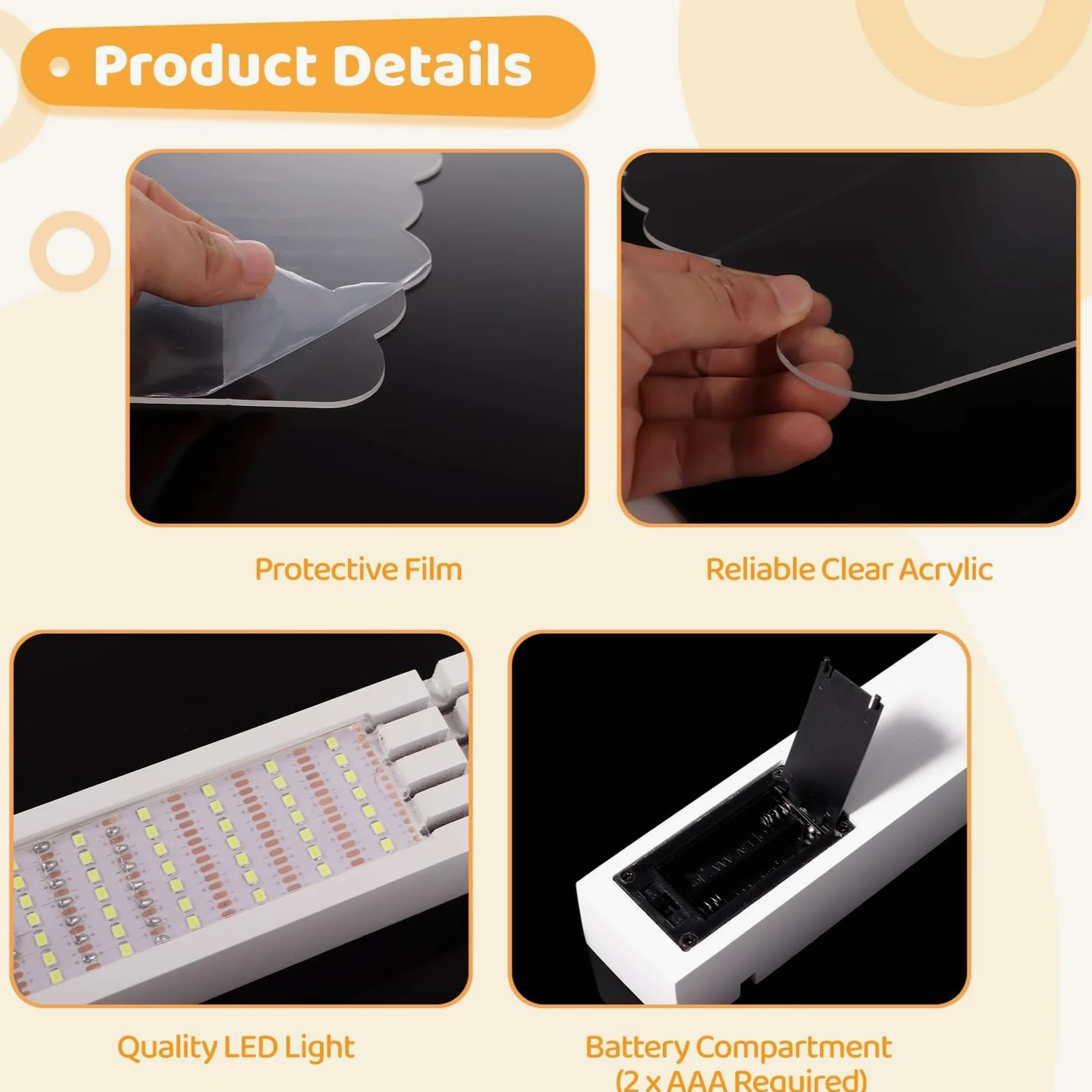 Kit per impronte di mani a LED, regalo personalizzato per i neogenitori, cornice fai da te per impronte di mani e piedi, kit di luce notturna, ricordo a LED per piccole docce, compleanni