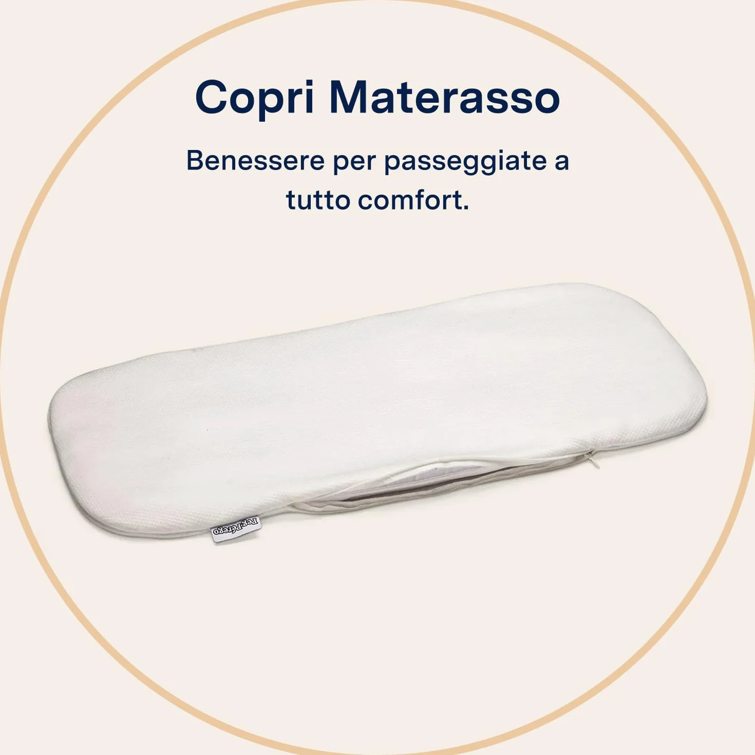PEG Mattress Cover - Coprimaterasso Traspirante in TENCEL™ per Navicella - Compatibile con tutte le Culle Peg Perego