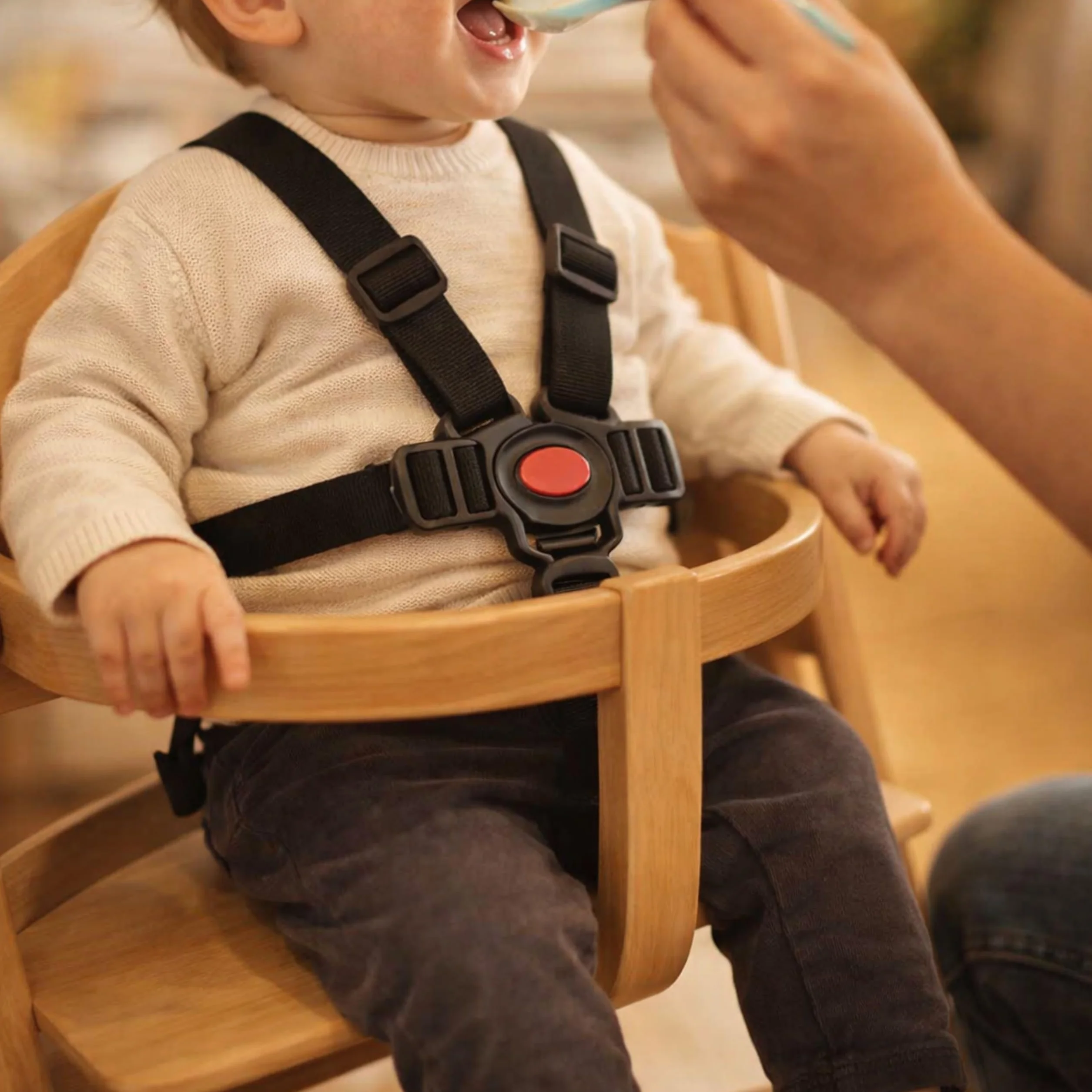 Imbracatura di sicurezza per seggiolone con cuscinetti per cinture, 1 Set, compatibile con Hauck, Stokke Tripp Trapp, Roba, sistema di imbracatura a 5 punti per seggioloni per bambini