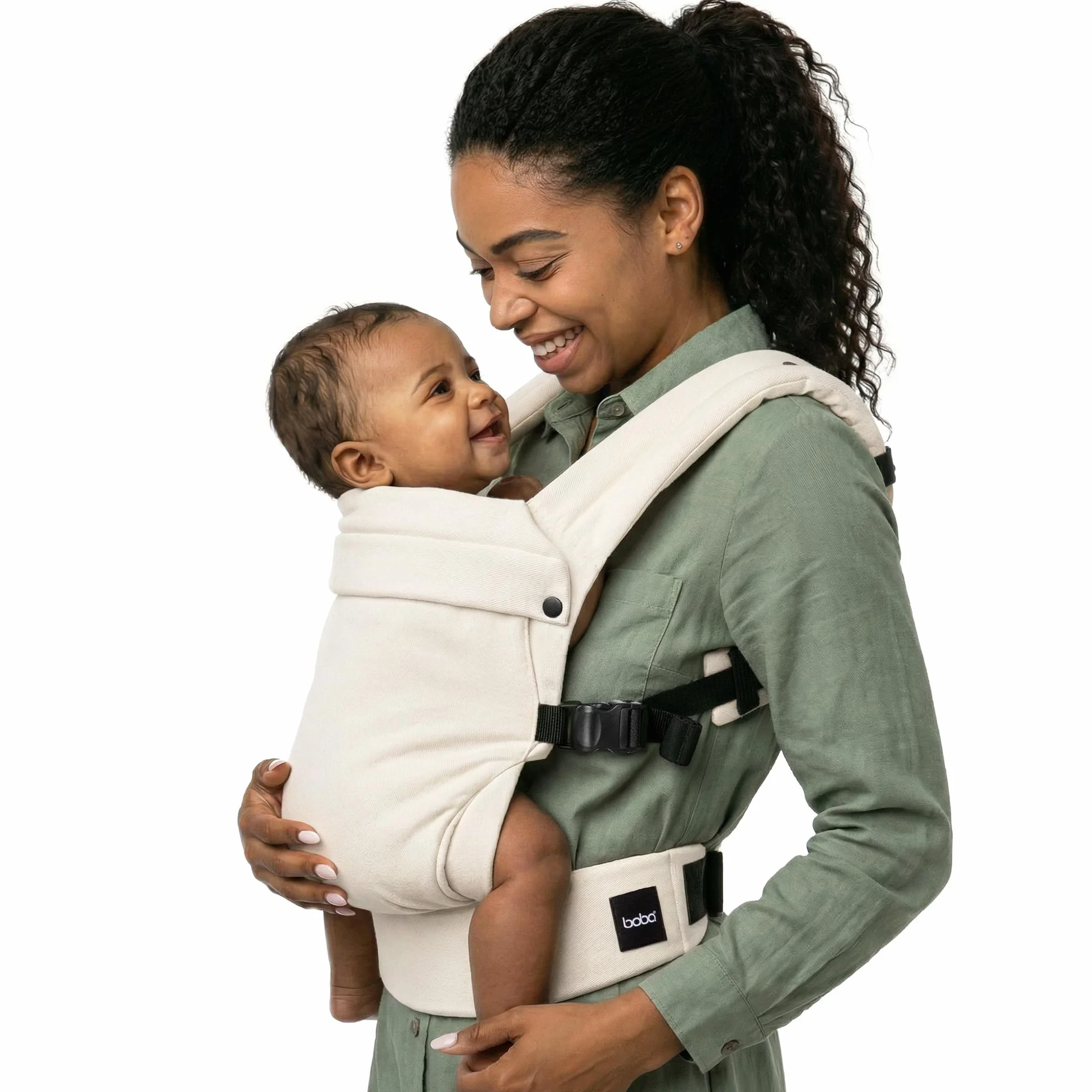 Boba Auri Marsupio Neonato - 100% Cotone Premium, 3 Posizioni Ergonomiche (Fronte Mamma/Fronte Mondo/Schiena), Posizione a "M" con Seduta Regolabile (3,2-20 kg)