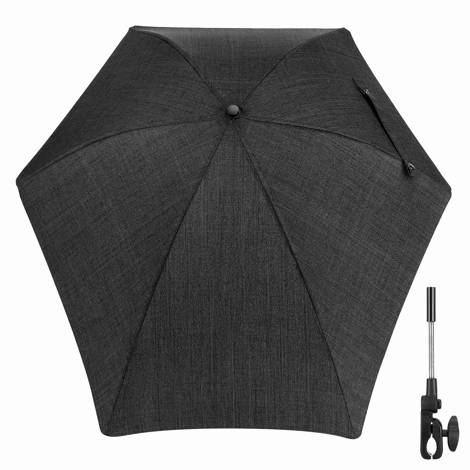 Ombrellino Parasole Passeggino Universale, Ombrellino per Carrozzina, Protezione UV50+, Fissaggio Universale per Tubo Rotondo o Ovale per Passeggino/Carrozzina Bambino, Diametro 78 cm