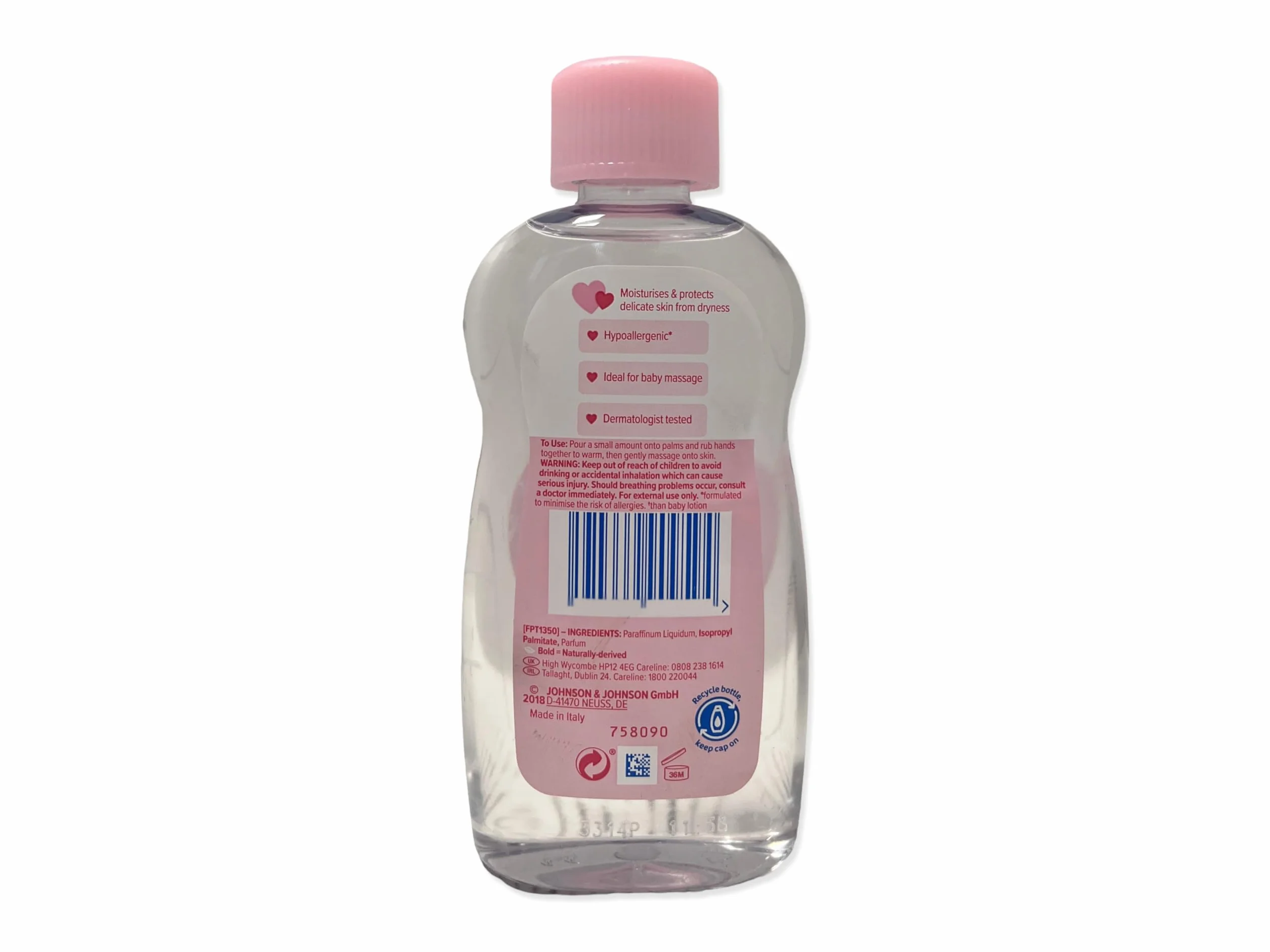 Johnson's Baby Oil 200 ml (confezione da 6)