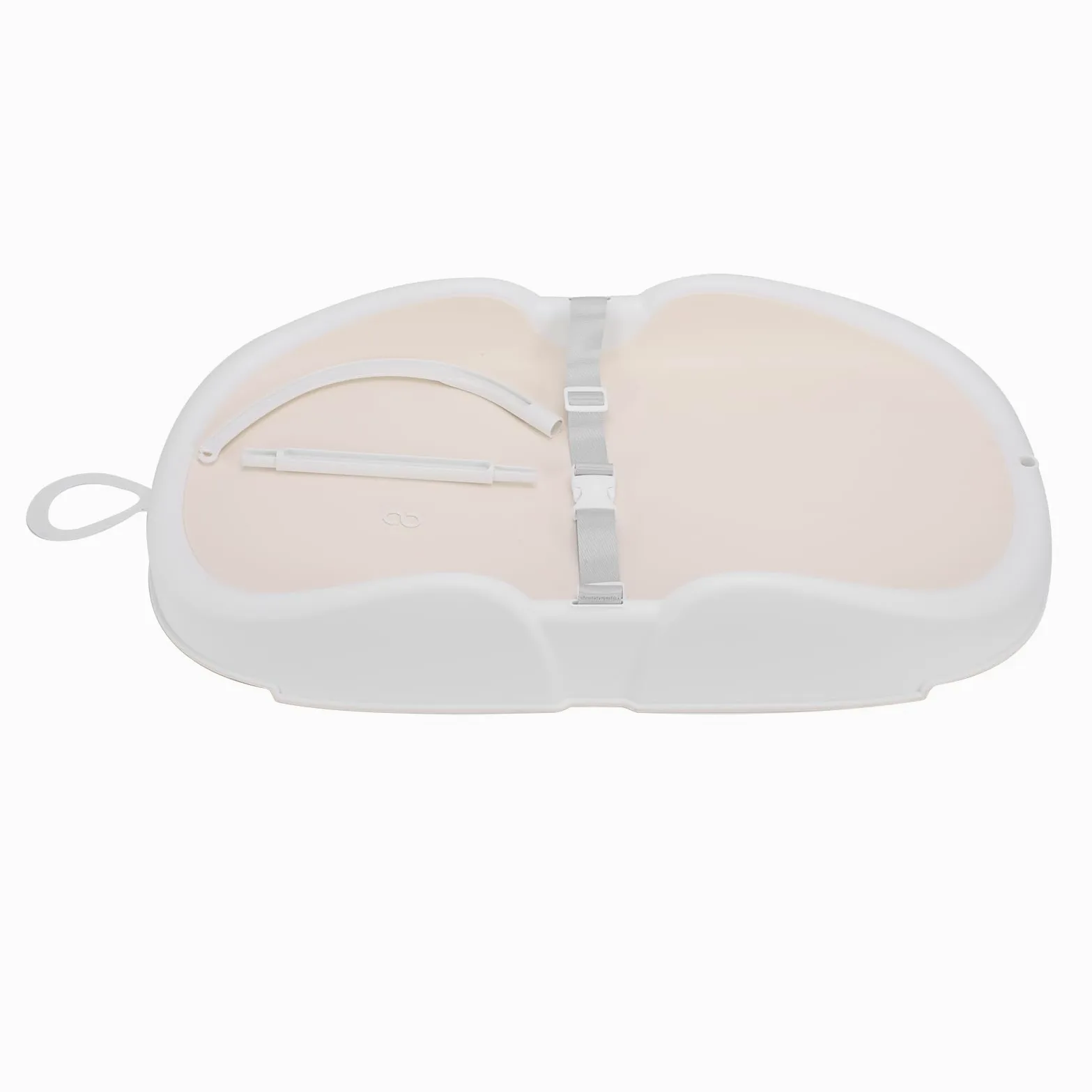 Bewinner Fasciatoio Portatile per Pannolini per Neonati Stazione di Balneazione per Neonati per Mamme in Viaggio in Plastica 28,74x16,14 Pollici (Beige)