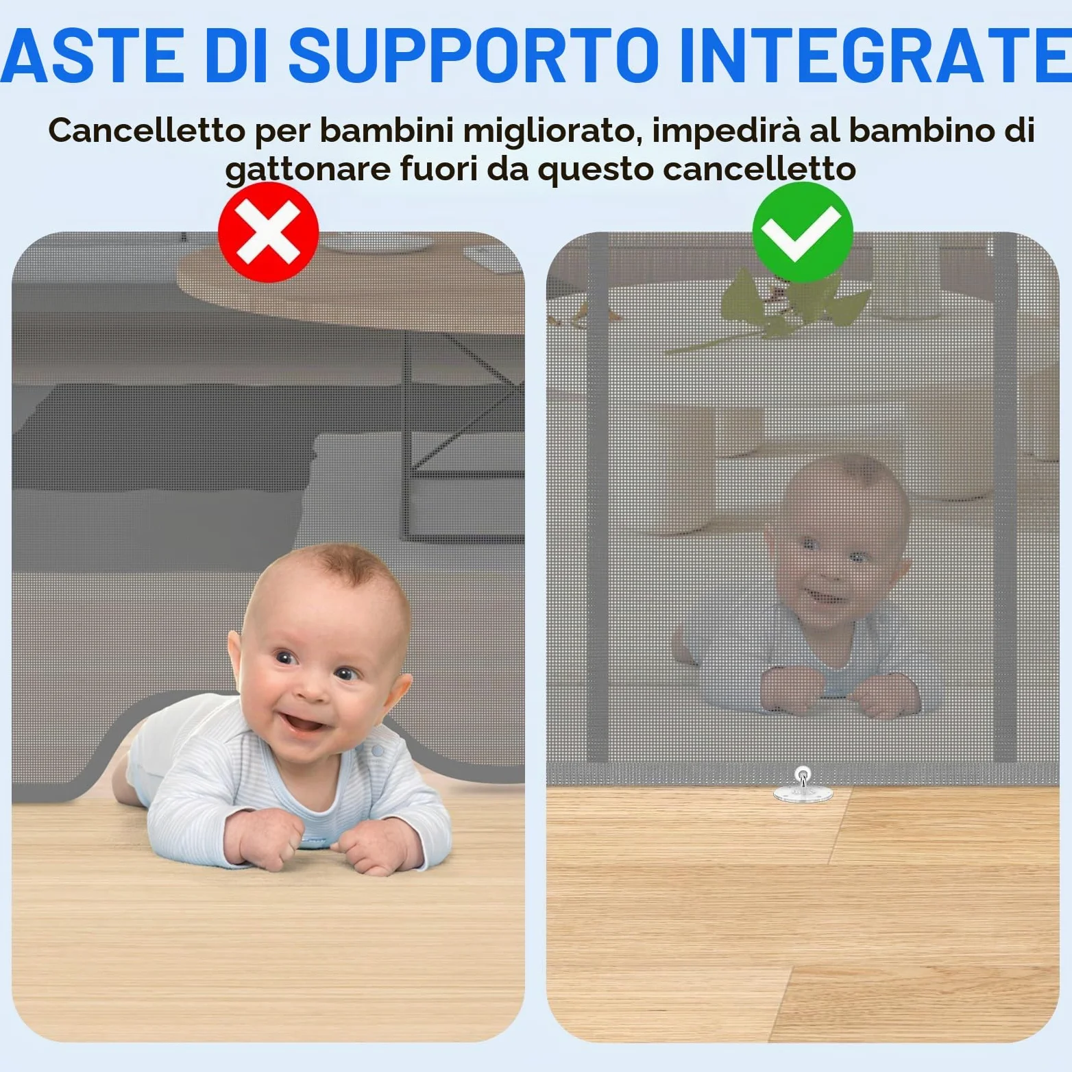 Cancelletto di Sicurezza Retrattile per Bambini, 0-500 cm (Grigio) | Cancelletto Estensibile per Bambini Scale e Corridoi Interni ed Esterni Cancello per Cani