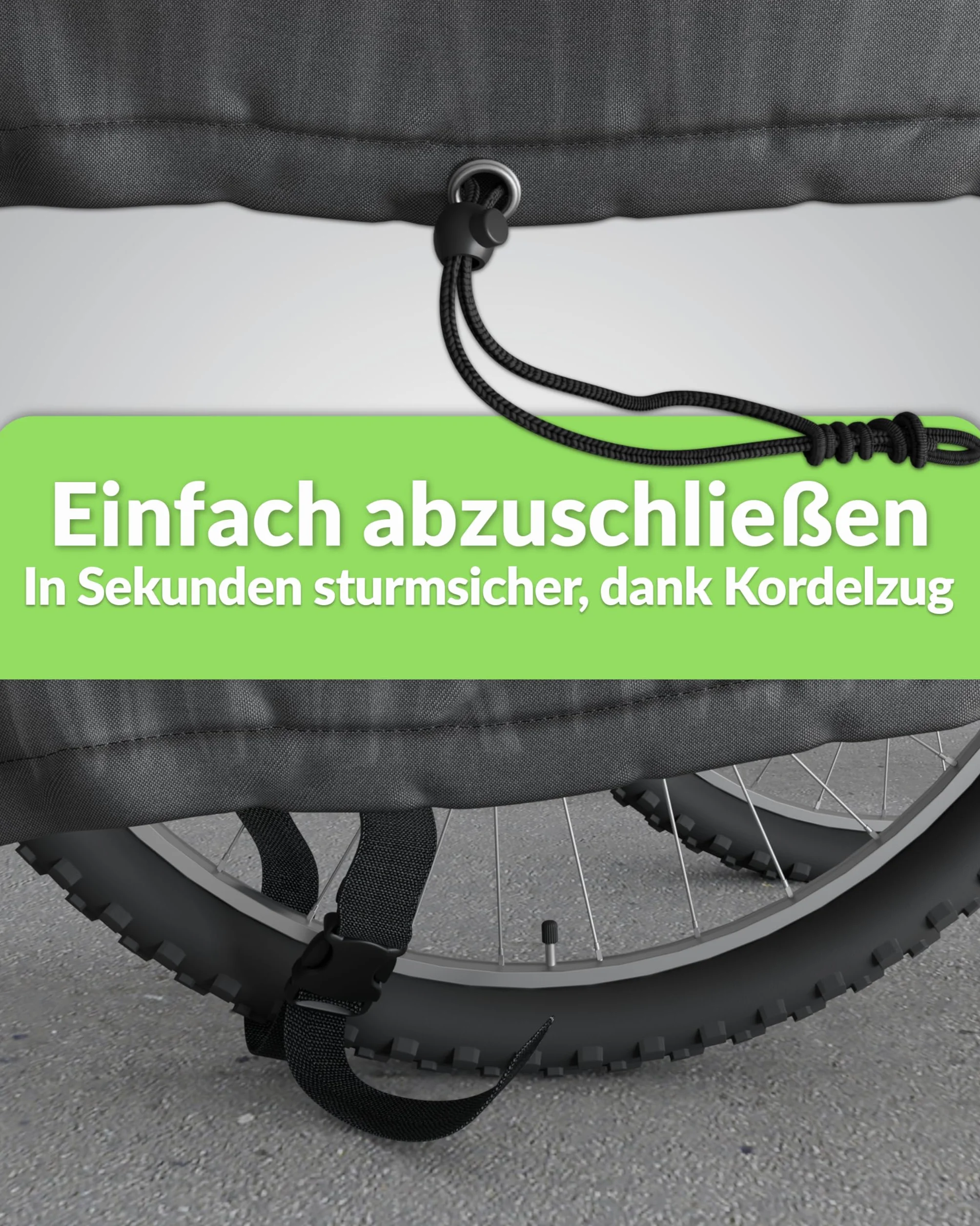 Copertura universale per rimorchio per bicicletta come parapioggia e protezione solare per Thule, Croozer Qeridoo, rimorchio per cani o passeggino, accessorio perfetto come garage pieghevole e