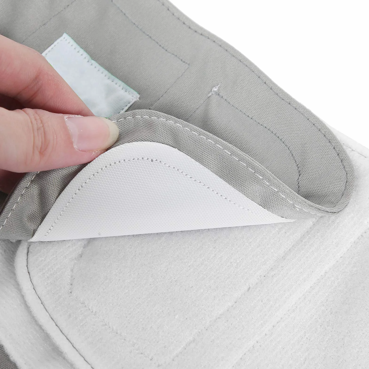 Pannolini per adulti, pantaloni per pannolini per incontinenza per adulti, articoli per l'igiene dell'incontinenza pannolino lavabili, riutilizzabili e regolabili per anziani(Grigio)