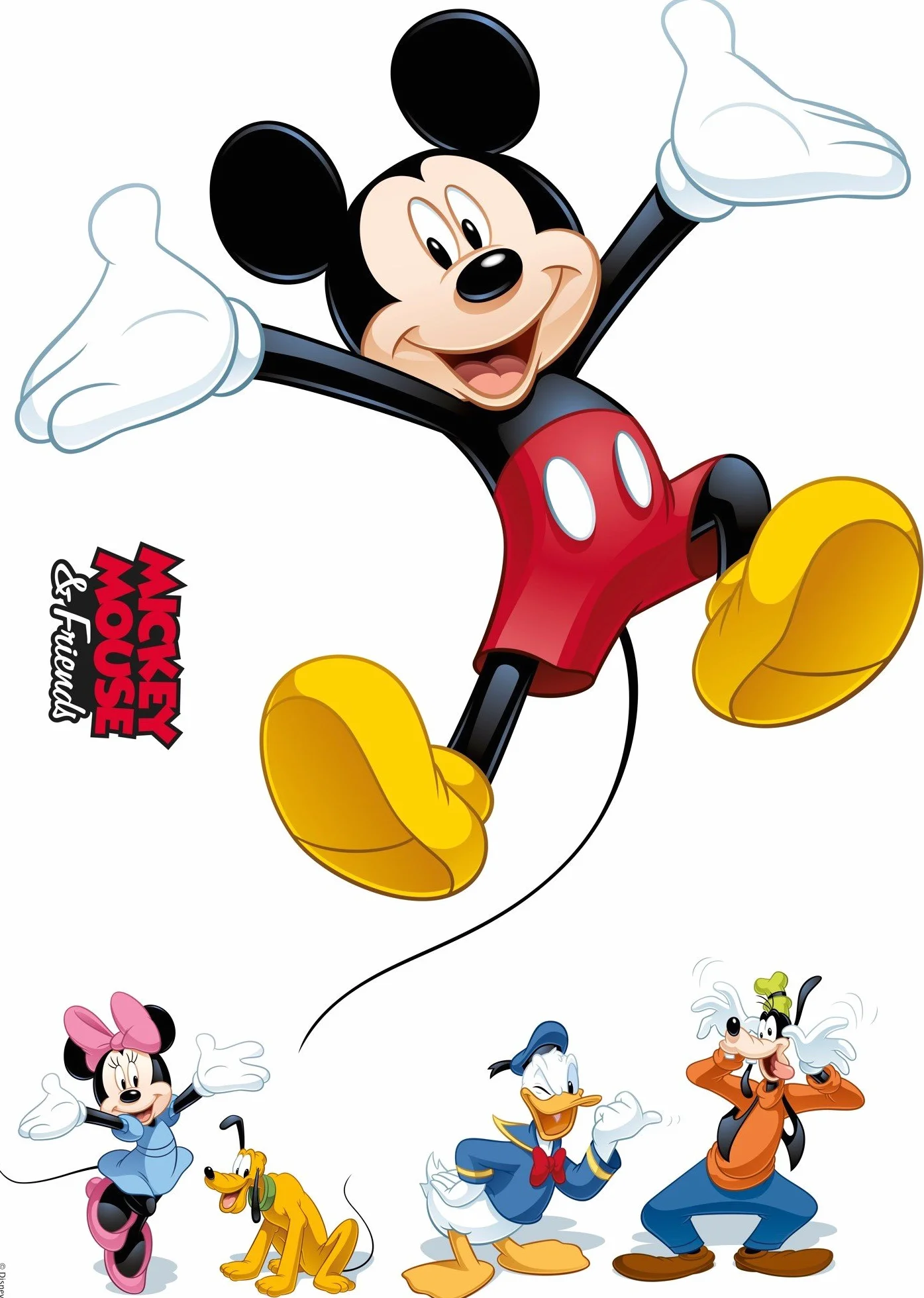 Wandtattoo - Mickey and Friends - Größe 50 x 70 cm - Komar, Kinderzimmer, Wandaufkleber, Wanddekoration, Wandsticker