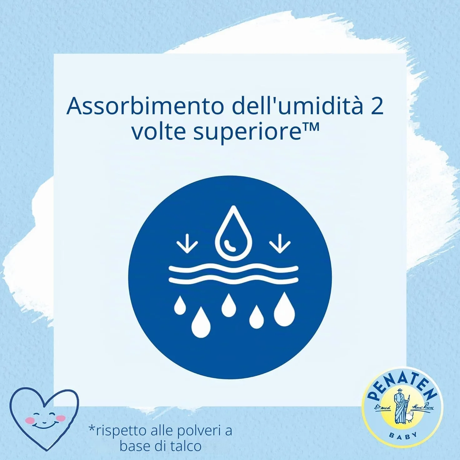 Penaten Polvere naturale per bambini (100 g), con aloe e vitamine, protegge e asciuga la pelle sensibile, dermatologicamente testata, ingredienti naturali al 99%