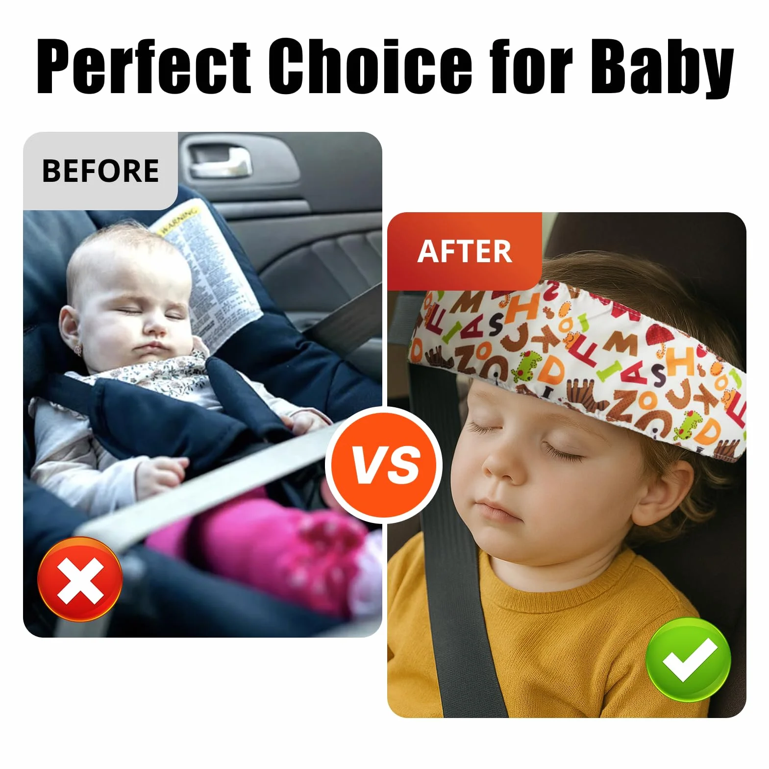 Support De Tête Pour Siège Enfant Voiture 3pcs, Siège Auto Bébé Support De Tête Sommeil Voiture Sommeil Enfant Convient Aux Nourrissons Aux Nourrissons