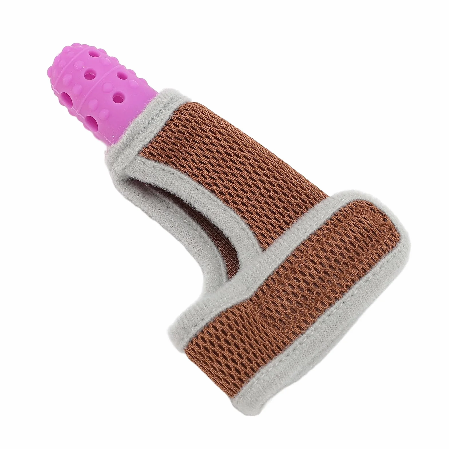 Dispositivo Per Succhiare il Pollice Per Bambini, Protezione Per le Dita in Silicone, Rete Traspirante, Trattamento Per Succhiare il Pollice Regolabile, 7M10Y, Blu, Con (PURPLE)