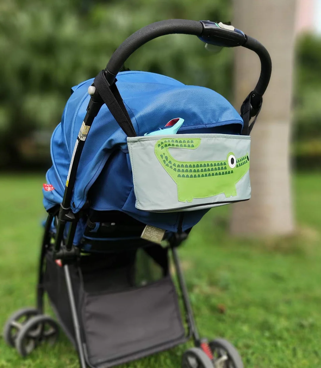 Borsa Portaoggetti Passeggino Universale,Organizzatore Passeggino Valco Con Porta Biberon Portabicchieri per Carrozzina, Resistente all' acqua（Fox)