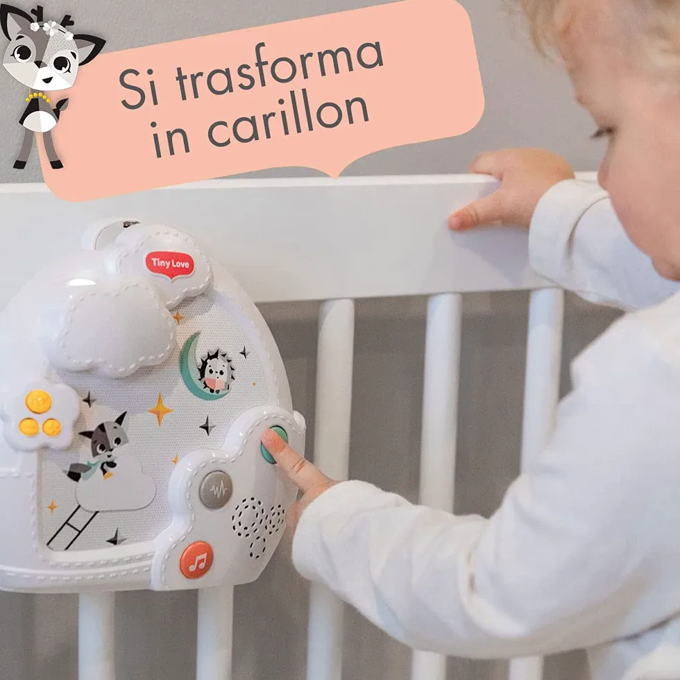 Tiny Love Magical Night Giostrina Musicale Neonato con Proiettore Stelle e Luce Notturna, Carillon Lettino con 9 Melodie per 30 minuti di musica, 0m+, collezione Magical Tales