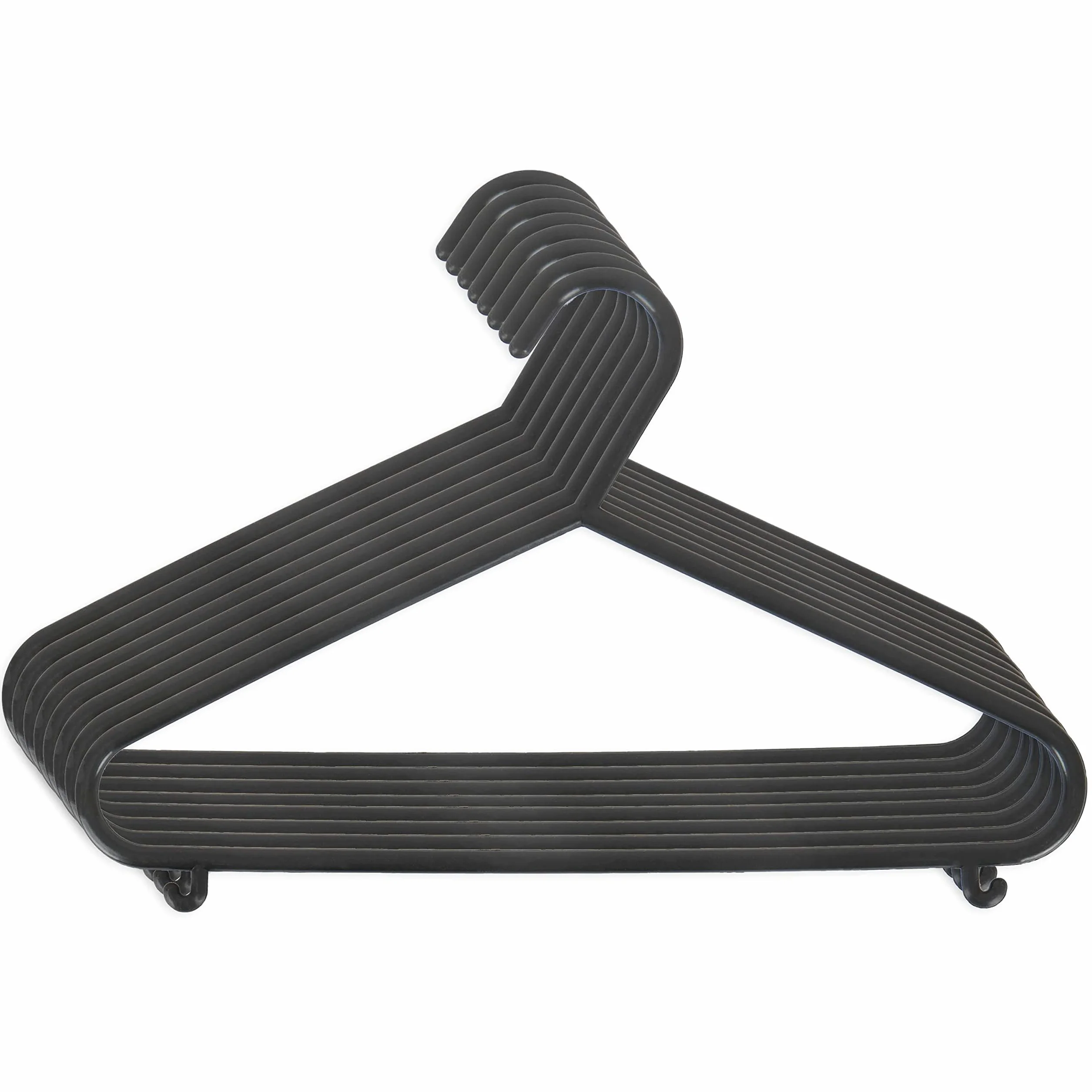 Bieco 04014150 Set di 8 Grucce Appendiabiti per Bambini, 29,5 x 18 x4,16, Nero