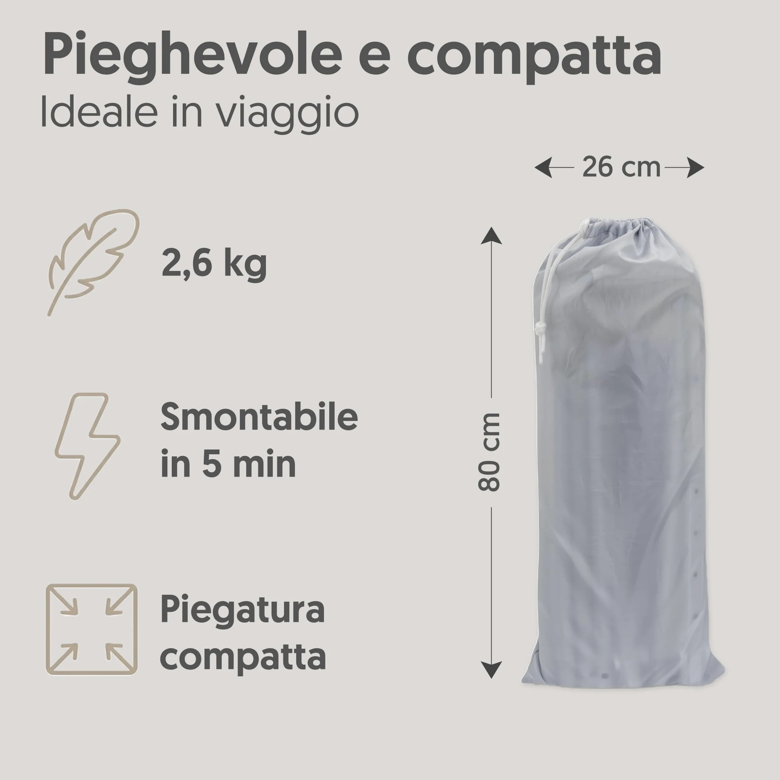 Interbaby Sponda Letto Bambini Anticaduta Alta Pieghevole 150cm Gr. Stella | Barriera con rete traspirante, si fissa sotto il materasso. Sfoderabile e lavabile. Matrimoniale e singolo, 18 mesi-5 anni
