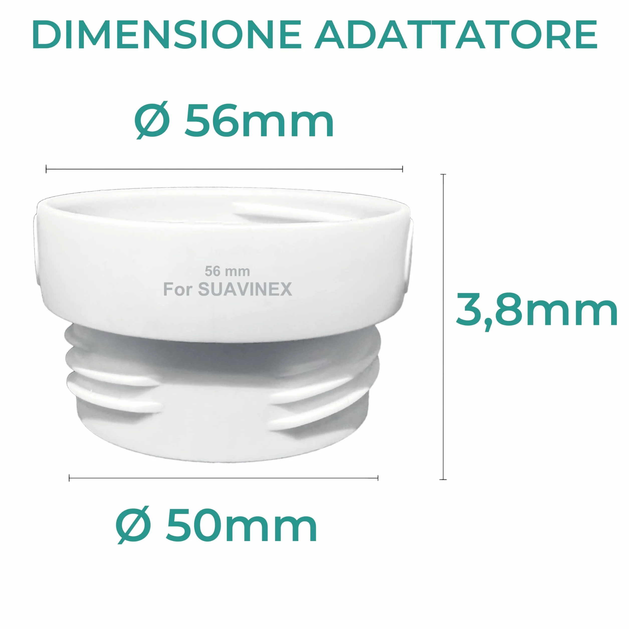 Adattatore per Biberon SUAVINEX ZERO ZERO e DR BROWN'S - Adattatore Scaldabiberon - Compatibile con Scaldabiberon Ø50 mm - Facile da Pulire - Adattatore Scaldalatte materno