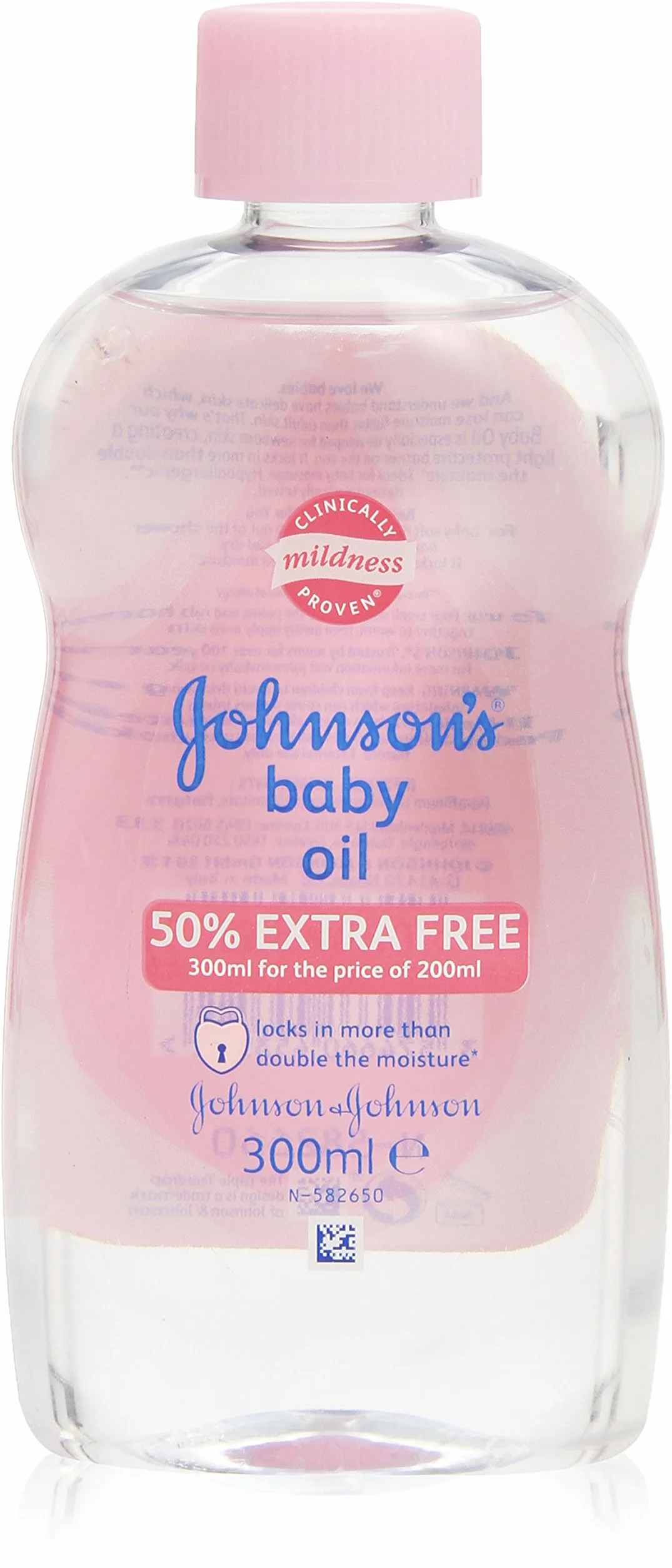 Johnson's Baby Oil 300 ml Olio Idratante Corpo Bambini e Adulti