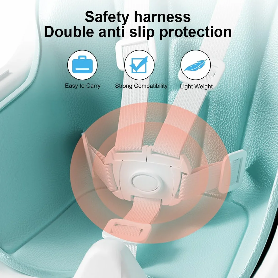 1 pcs Cintura di Sicurezza per Bambini 5 Punti Imbracatura per Seggiolone Regolabile Cinture seggiolone Imbracatura Anticaduta di Sicurezza Auto Imbragatura
