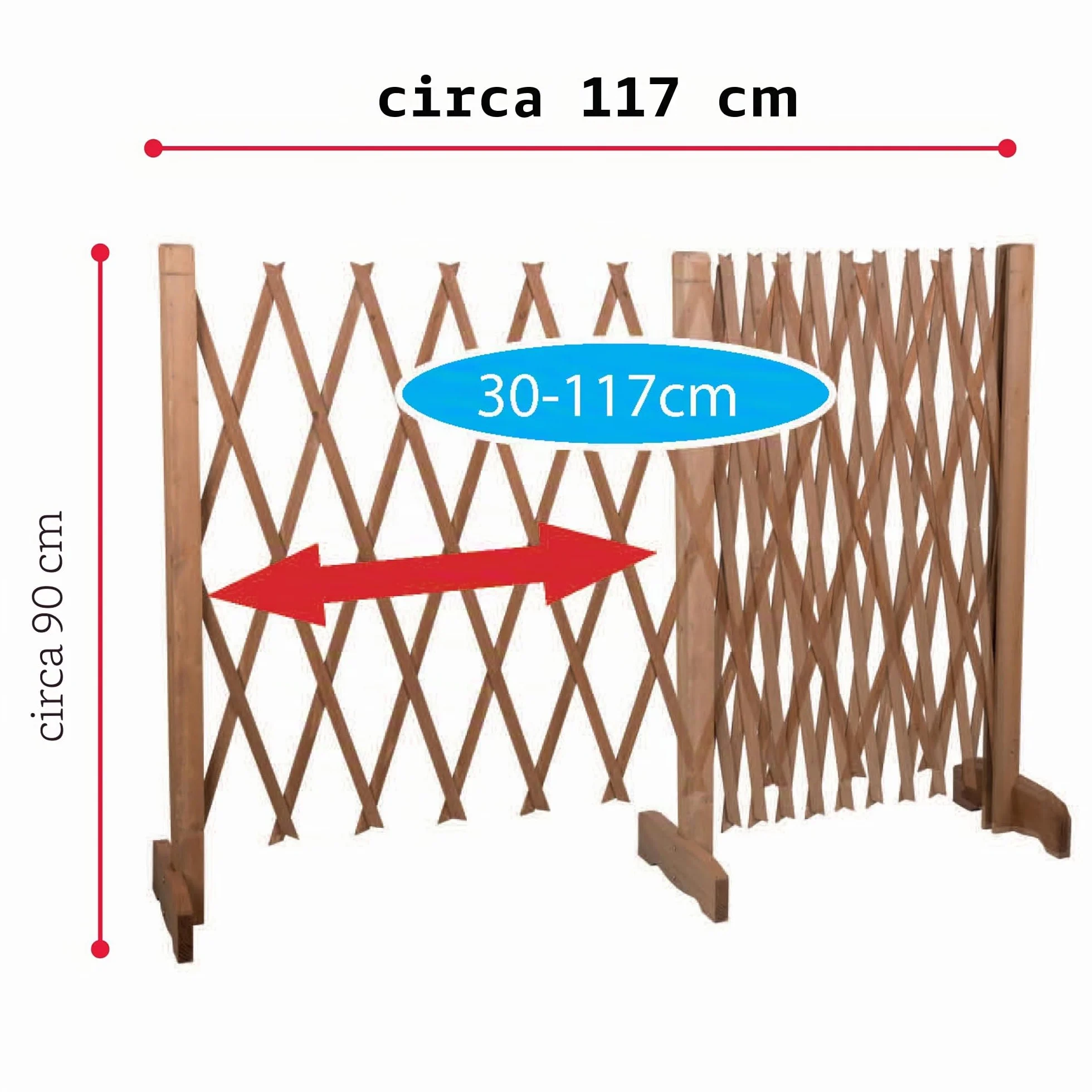 MaxxPro cancelletto di sicurezza retrattile 30-117 cm 90 cm