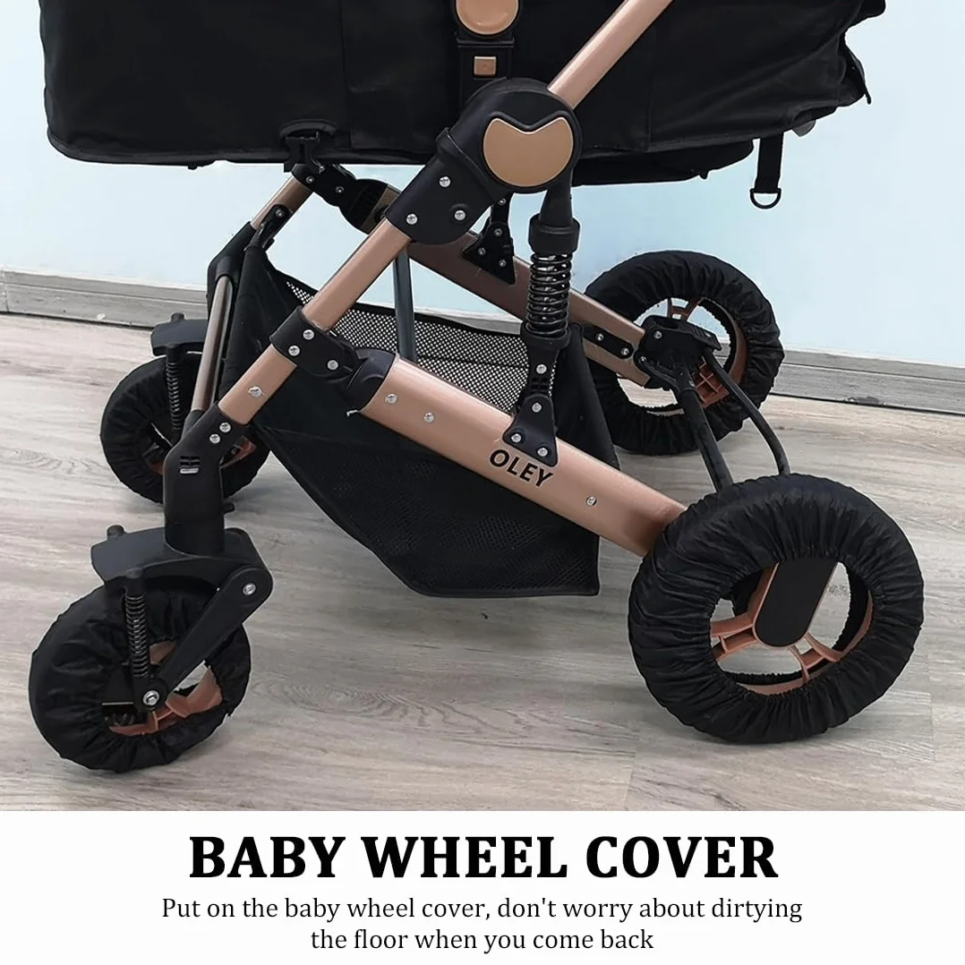 Copriruota per passeggino, 4 pezzi Passeggino Coprigambe Antipolvere Copriruota per Passeggino Accessori per Passeggino,Copriruota per Passeggino,Coperture di Protezione Ruote Antipolvere