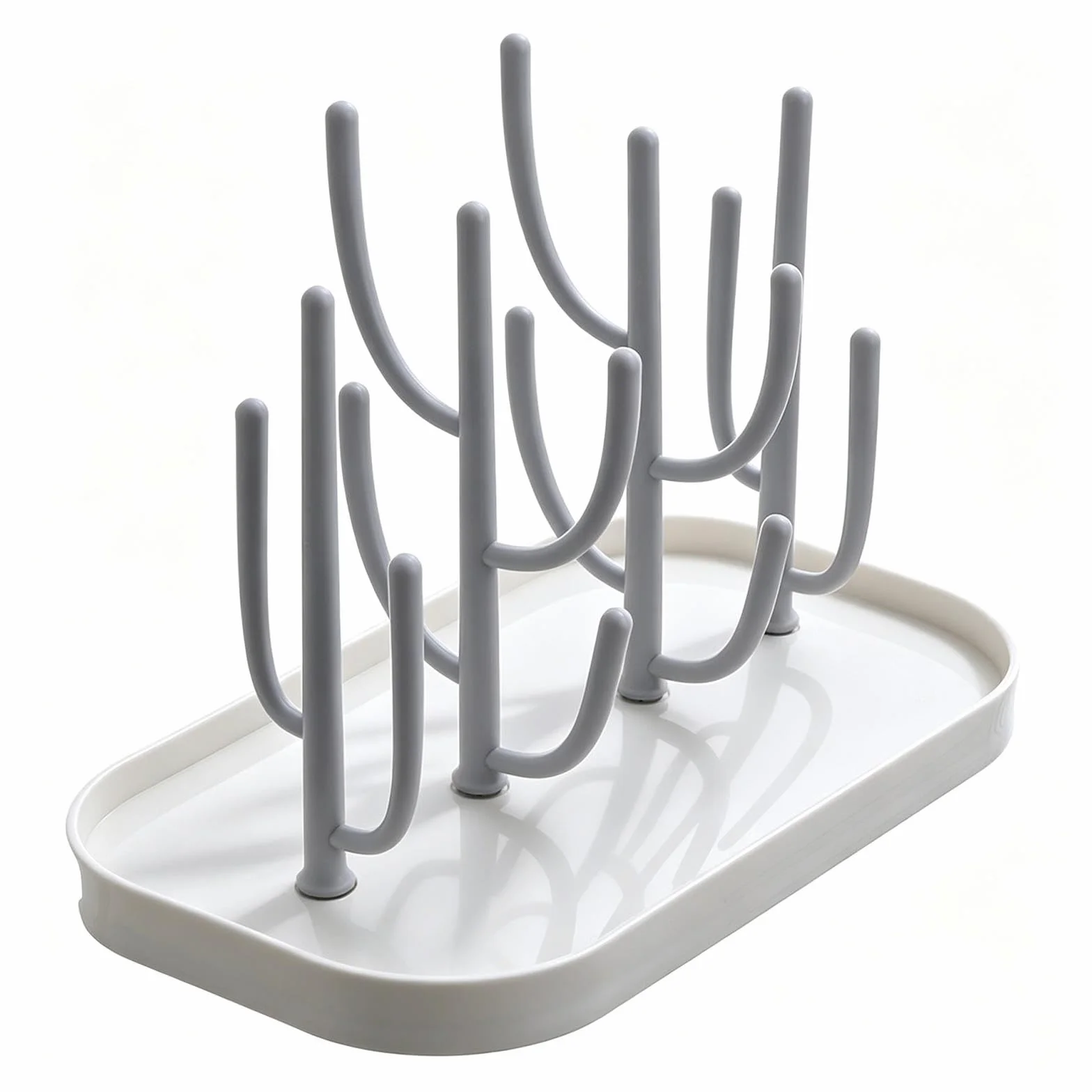 Tarpedrium Rastrelliere Asciuga Biberon, Scola Biberon, Senza BPA, Bottiglia Stendino con Puntoni Rimovibili, Scolabiberon, Porta Biberon per Biberons, Tazze, Tettarelle Accessori (Grigio)