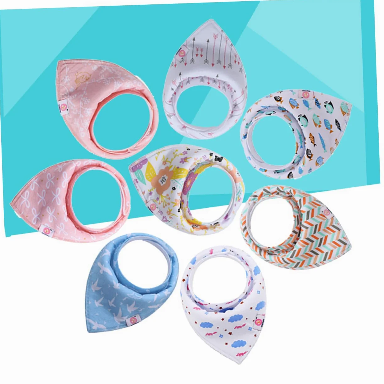 UPKOCH 16pezzi Bavaglini Bandana Per Assorbenti e Lavabili Per Teething e Svezzamento Design Per e Ragazze