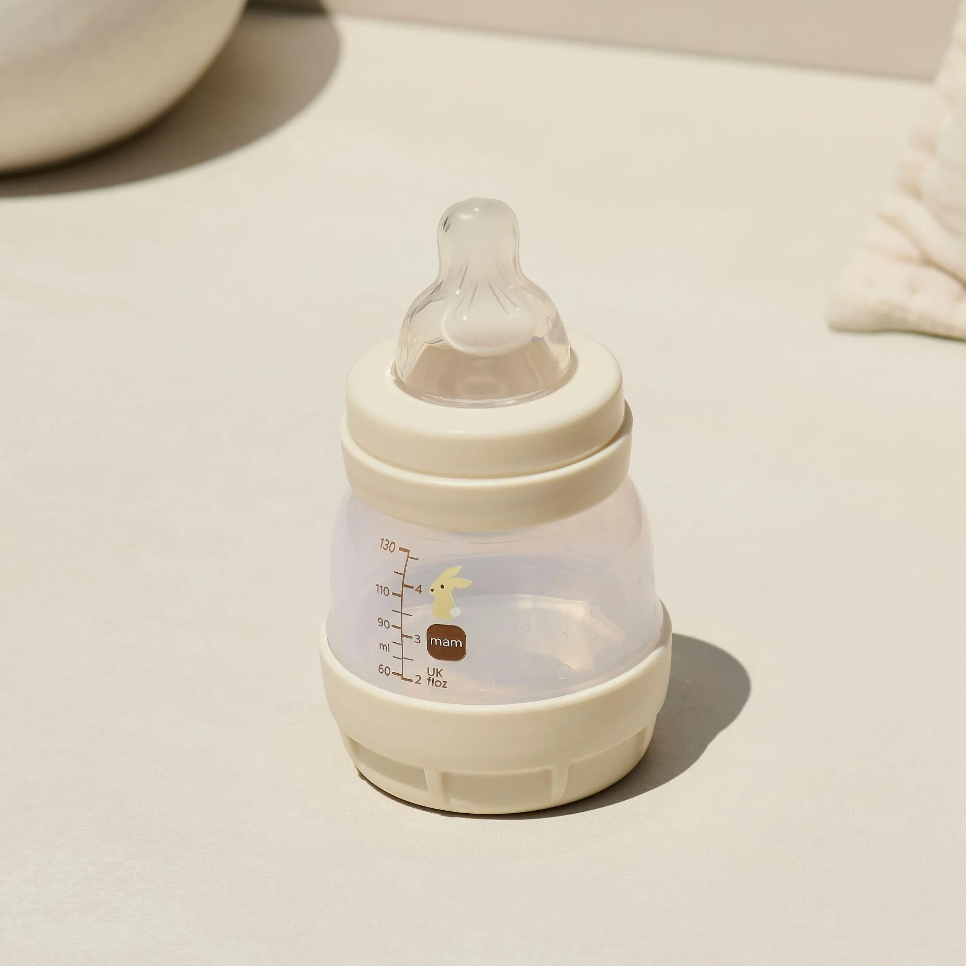 MAM Biberon Easy Start/Anti-Colica – 130 ml – Sabbia – Tettarella portata 0