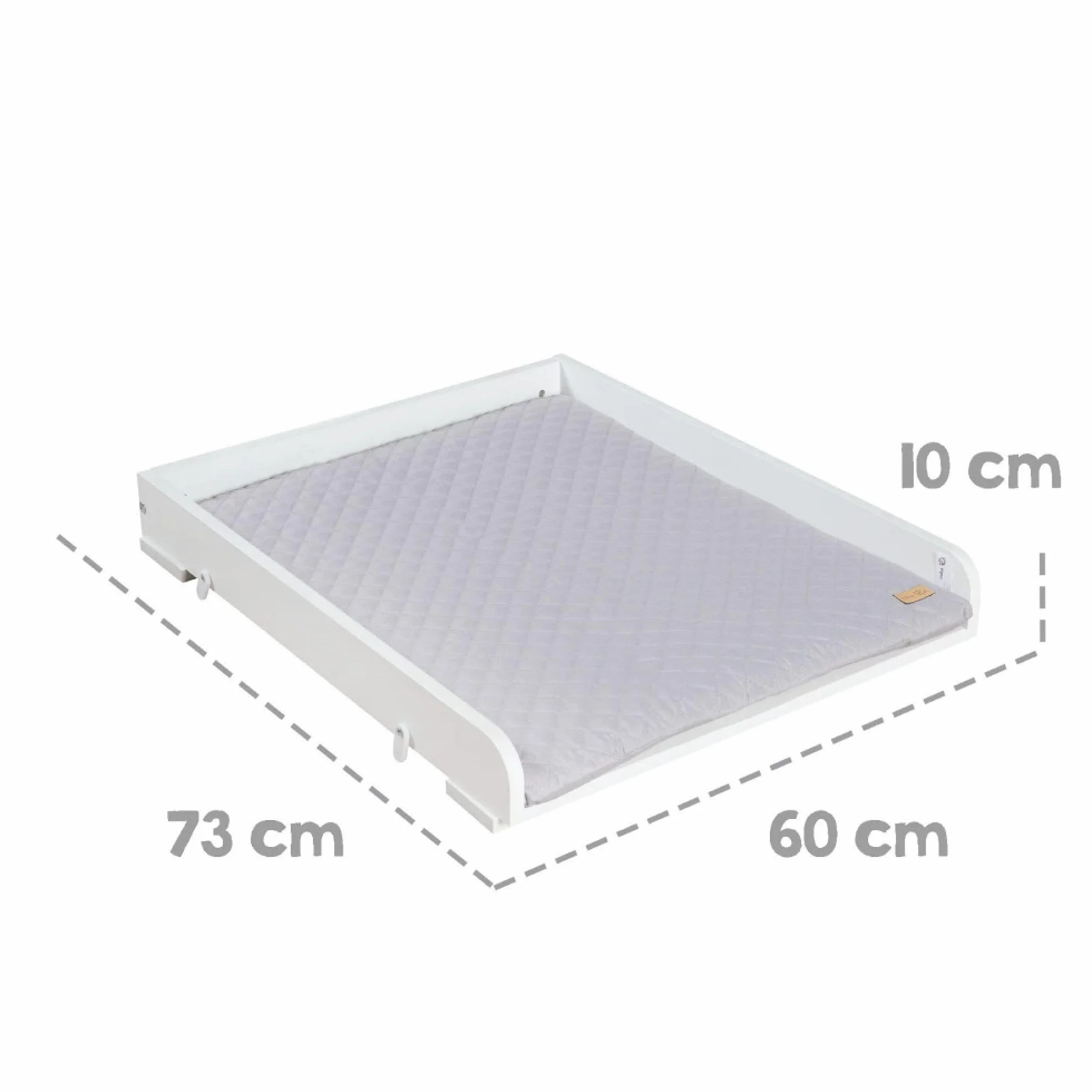 roba Fasciatoio da Posizionare sulla Lavatrice con Materassino roba Style Grigio - Salvaspazio - Morbido e Traspirante - Antimacchia e Lavabile - Ideale come Regalo Nascita - Bianco