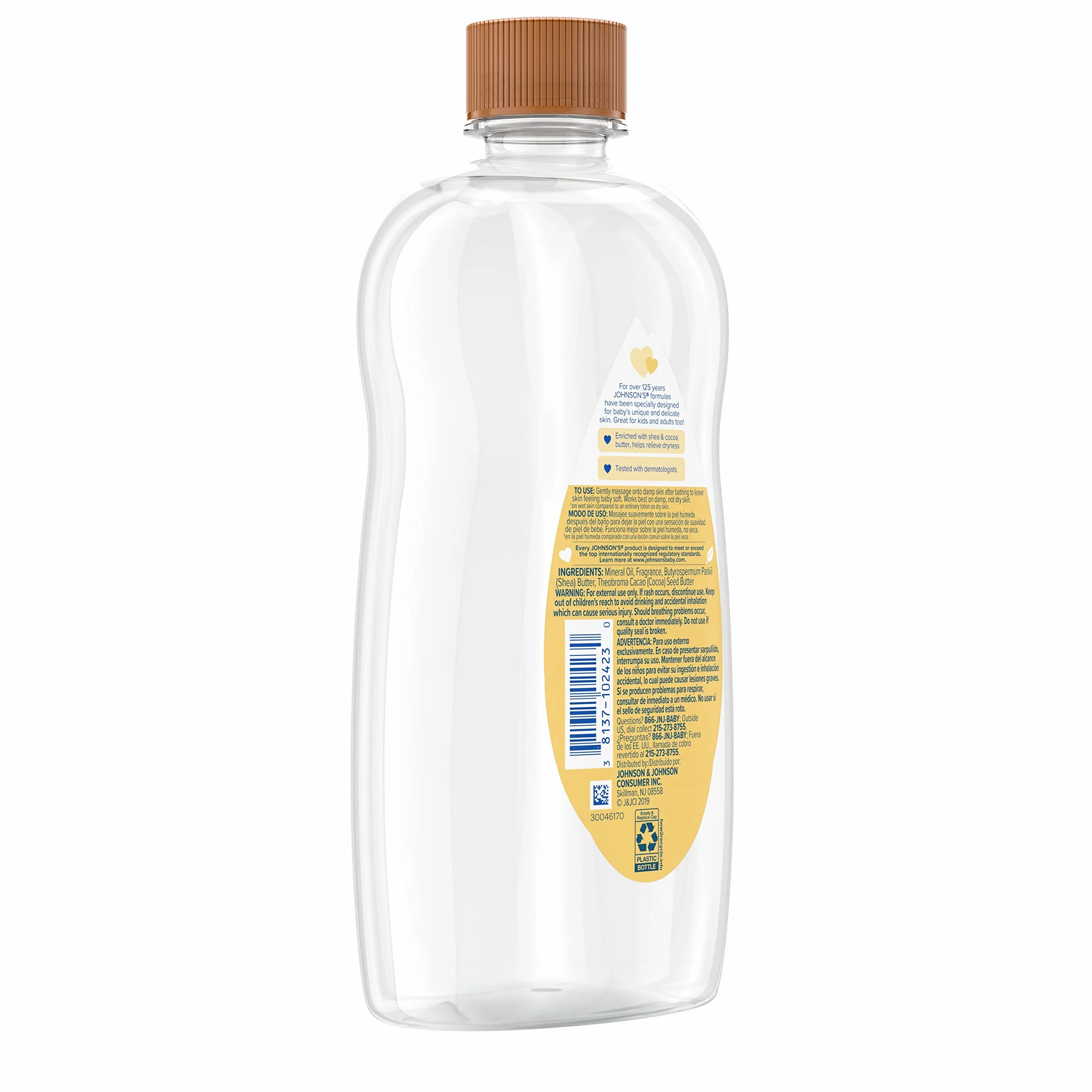 Johnson's Baby Oil Shea and Cocoa Butter, 590ml (Pack of 2)