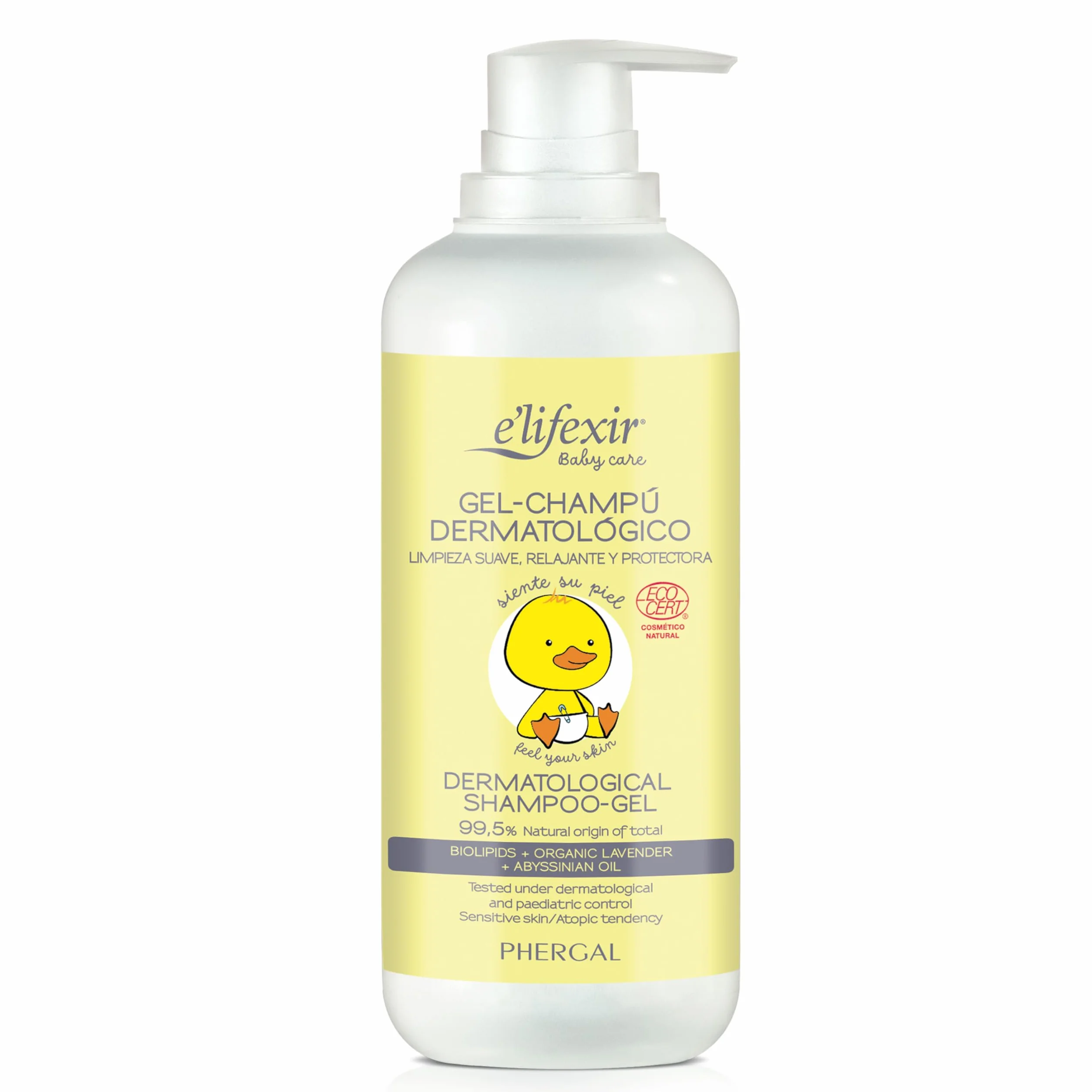 Elifexir Baby Care | Shampoo Gel Dermatologico Ipoallergenico per Neonati | 99,5% Ingredienti di Origine Naturale | 500 ml