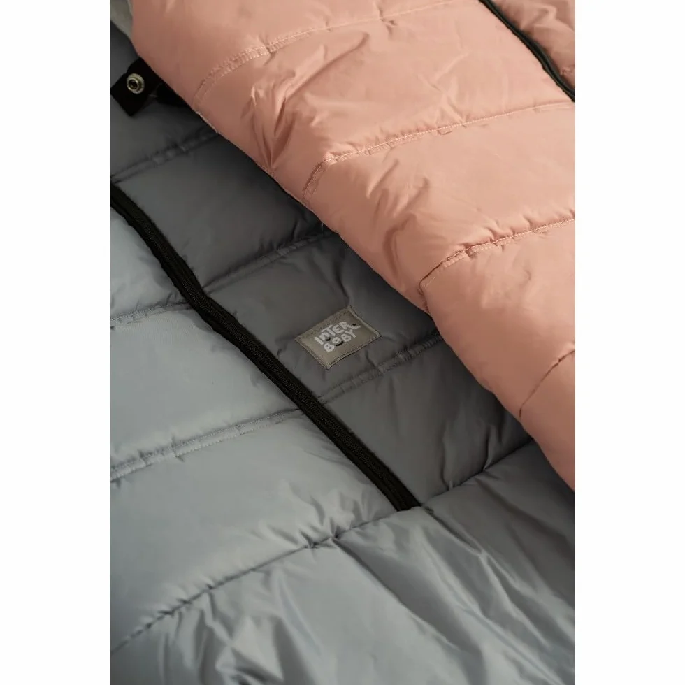 Sacco Passeggino Invernale Universale Interbaby | Copri Passeggino Universale Morbida | Sacco Termico per Ovetto Rimovibile, Doppia Apertura, Facile da Lavare, Materiali Anallergici, Rosa