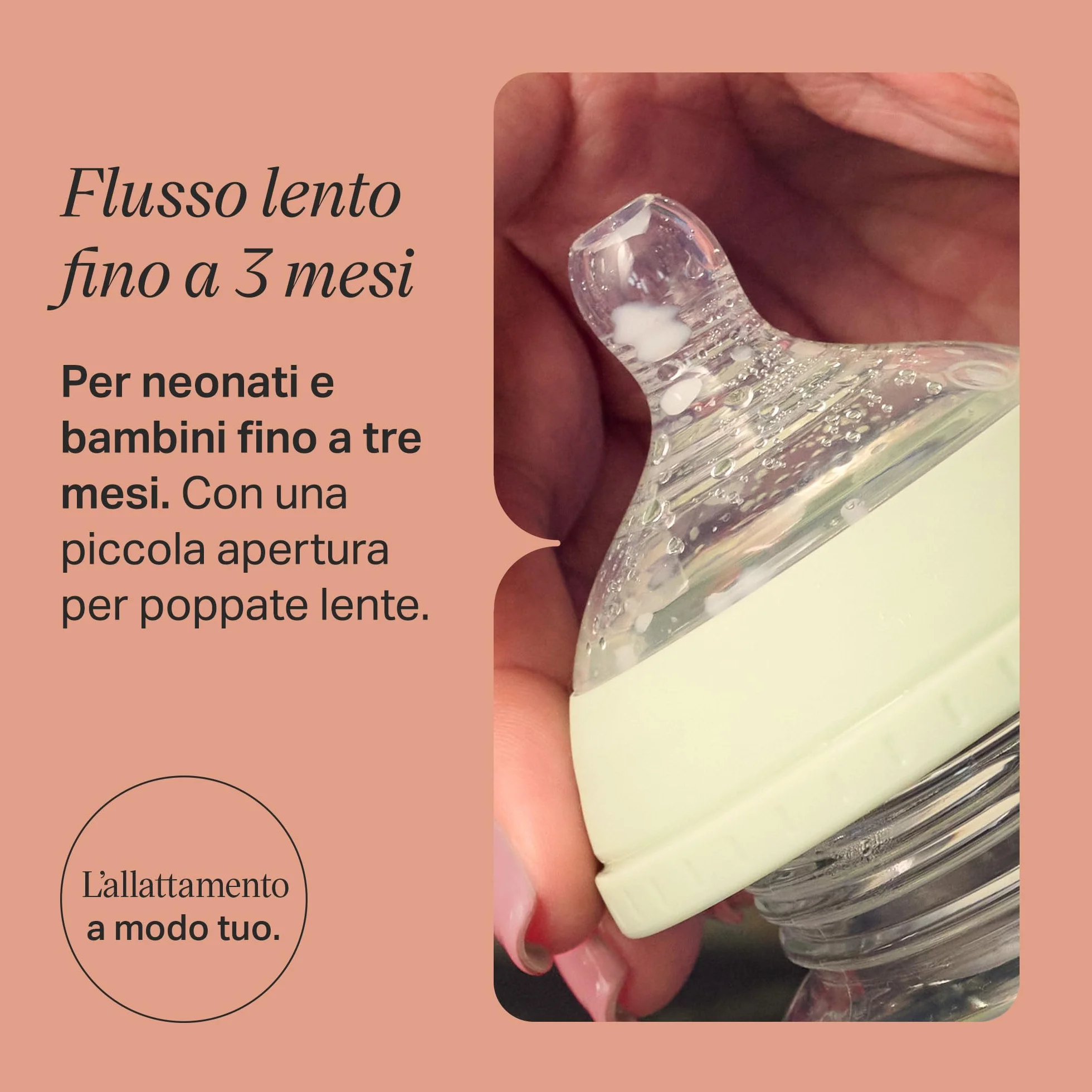Tommee Tippee Tettarelle per biberon Natural Start, flusso medio, 0+ m, attaccamento naturale, valvola anti-colica, silicone morbido, 2 pezzi