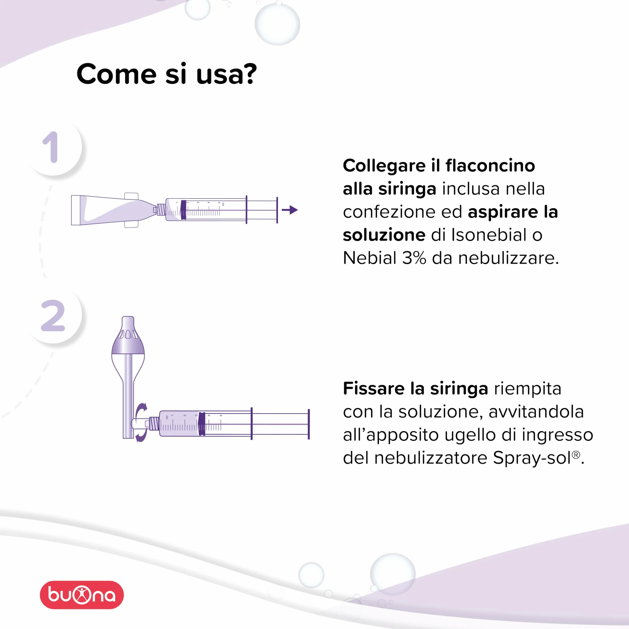 Buona Spray Sol Dispositivo Medico per Lavaggi Nasali Bambini e Adulti Nebulizzatore per Lavaggi Neonato, a Partire dai 3 Mesi di Età, per Vie Respiratorie, Lavaggio Nasale Bambini