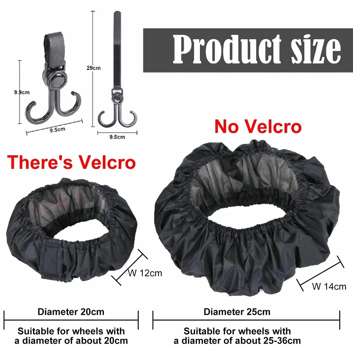 Copriruota per Passeggino,Coperture di Protezione Ruote Antipolvere,Passeggino Coprigambe Antipolvere,4PC Copriruote per Sedie a Rotelle Accessori per Passeggino