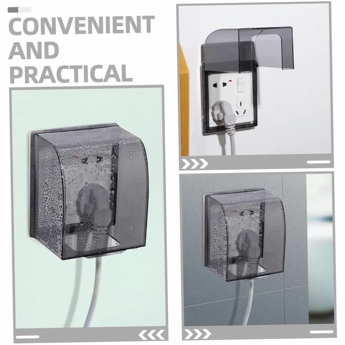 Tofficu 4 Set Copripresa Adesivo Per Esterni E Interni Protezione Elettrica Per Bagno Cucina E Ufficio Design Compatto E Resistente Spruzzi 2 Pezzi*4