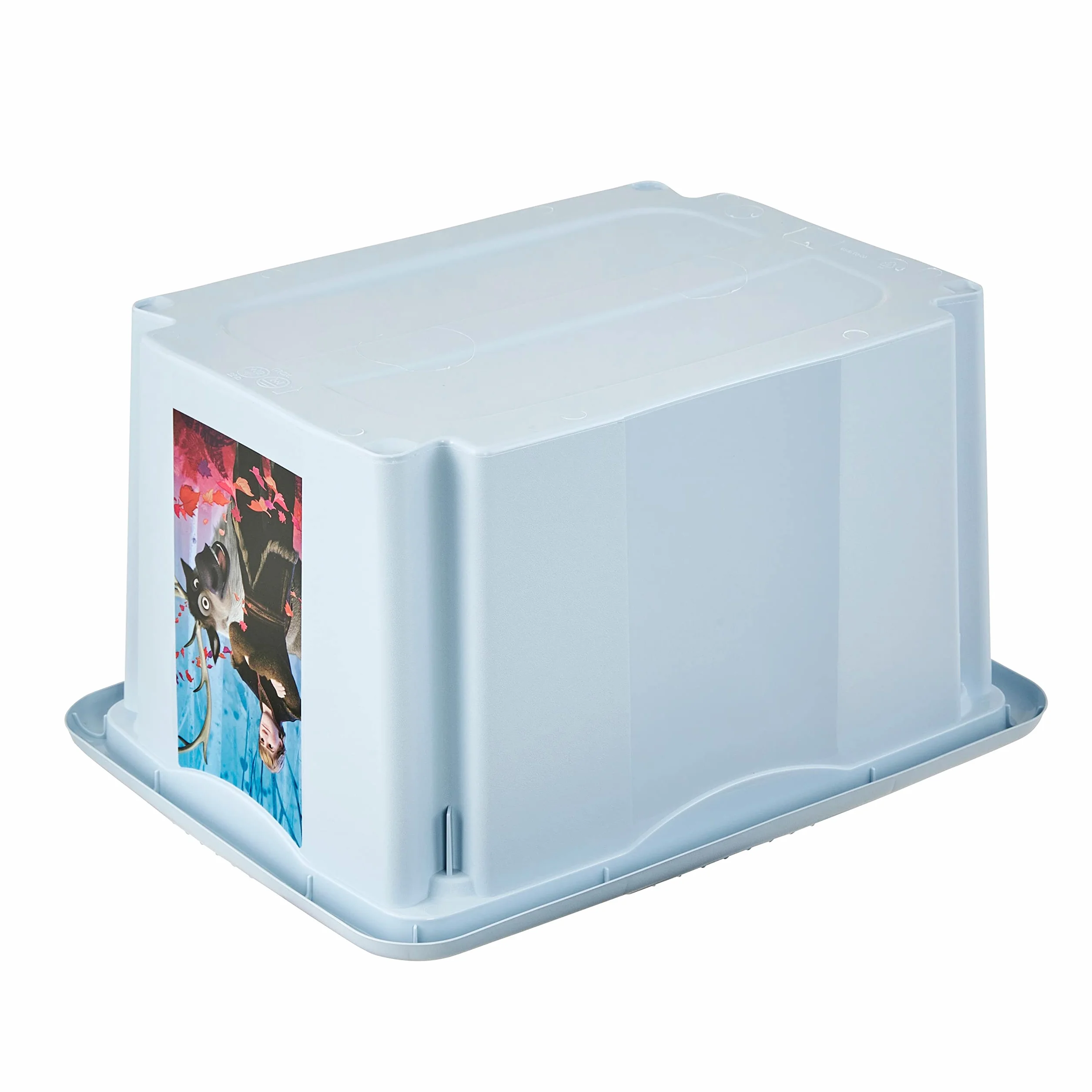 keeeper Frozen 2 - Scatola portaoggetti con coperchio, girevole e impilabile, per bambini, 15 l, colore: Blu
