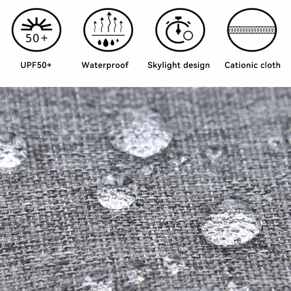 parasole passeggino universale con protezione UV 50+ e impermeabile, parasole ovetto universale - ombrellino parasole passeggino con finestrella e alette parasole, grigio