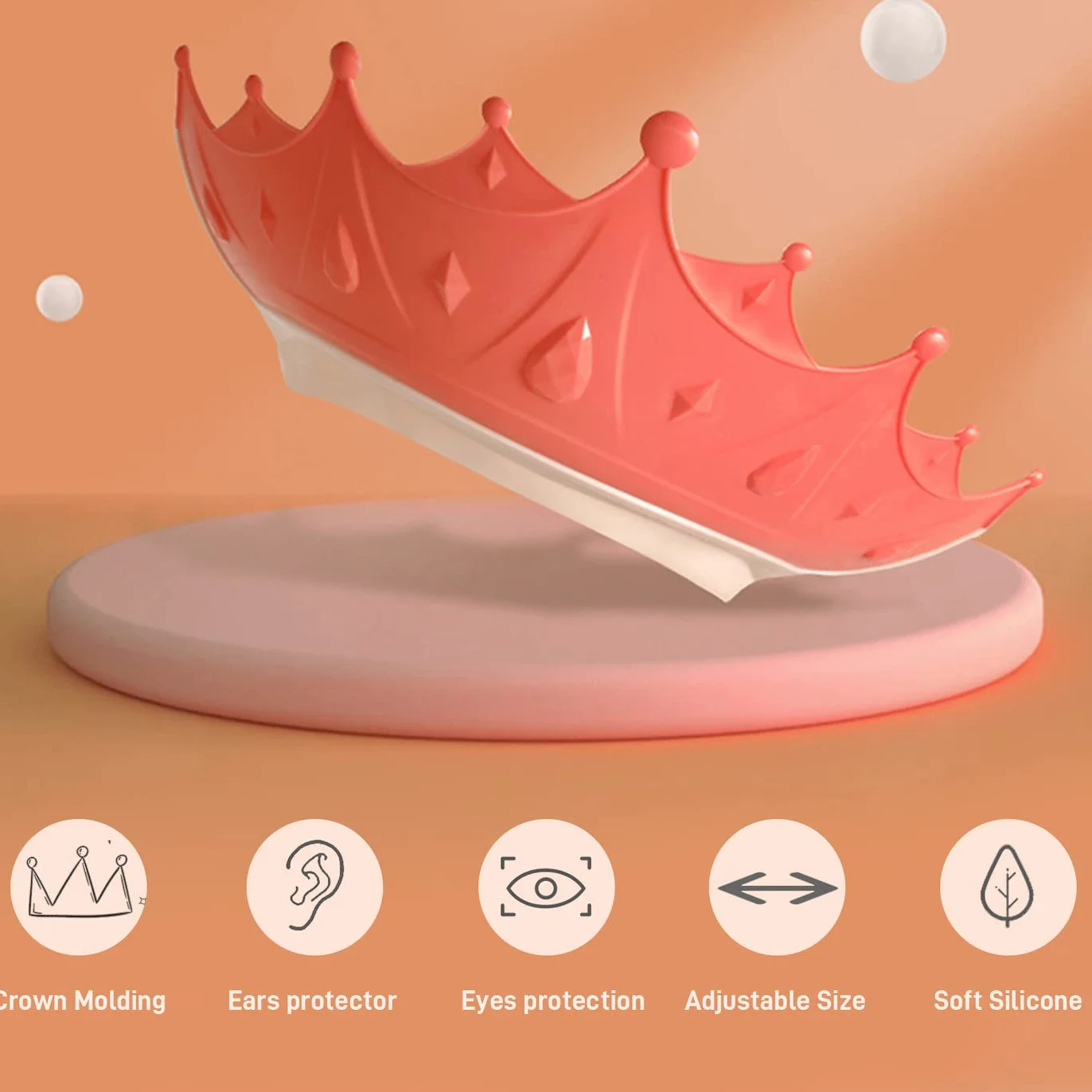 FUNUPUP Cappello Doccia Bambini, Visiera Doccia Bambini Cuffia Doccia Bambina Regolabile in Morbido Silicone