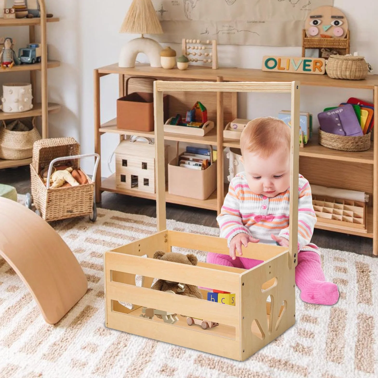 Armadio per baby shower per baby shower, cesto regalo per baby shower | Pratico cestino per la doccia per bambini. Armadio per casse per la doccia per bambini - Cassetta portaoggetti versatile