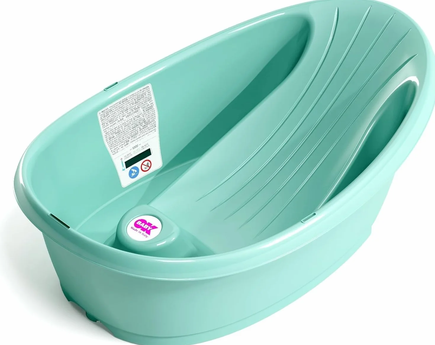 OKBABY Onda Baby - Vaschetta Compatta per il Bagnetto del Neonato 0-12 Mesi - Azzurro
