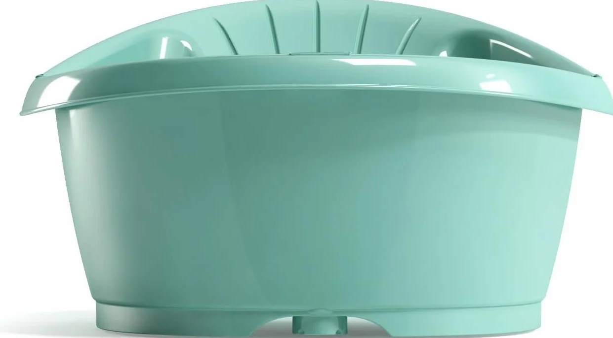 OKBABY Onda Baby - Vaschetta Compatta per il Bagnetto del Neonato 0-12 Mesi - Azzurro