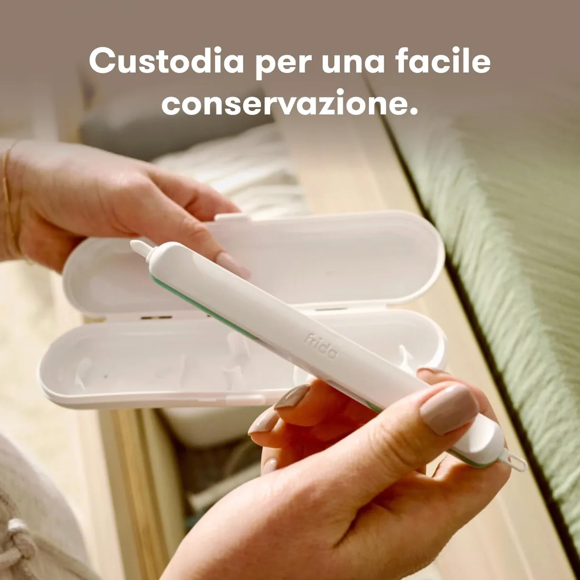 Frida Baby Picker 3 in 1 Pulizia Naso, Orecchie, Ombelico e Unghie – Kit Sicuro con 4 Accessori per Igiene Neonati – Include Custodia per Conservazione