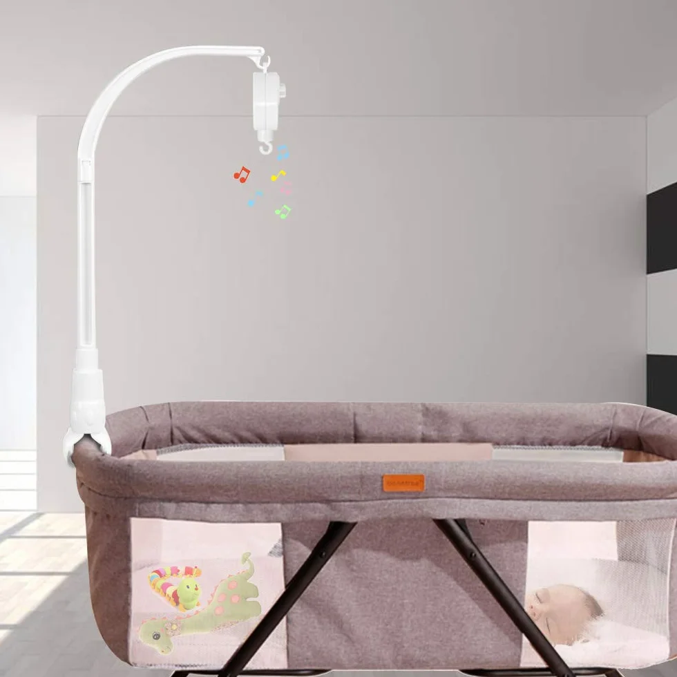 Afunta - Supporto per appendere alla culla una giostrina, con carillon, lungo 58 cm, regolabile, per decorazione giocattolo fai da te, set di dadi a vite
